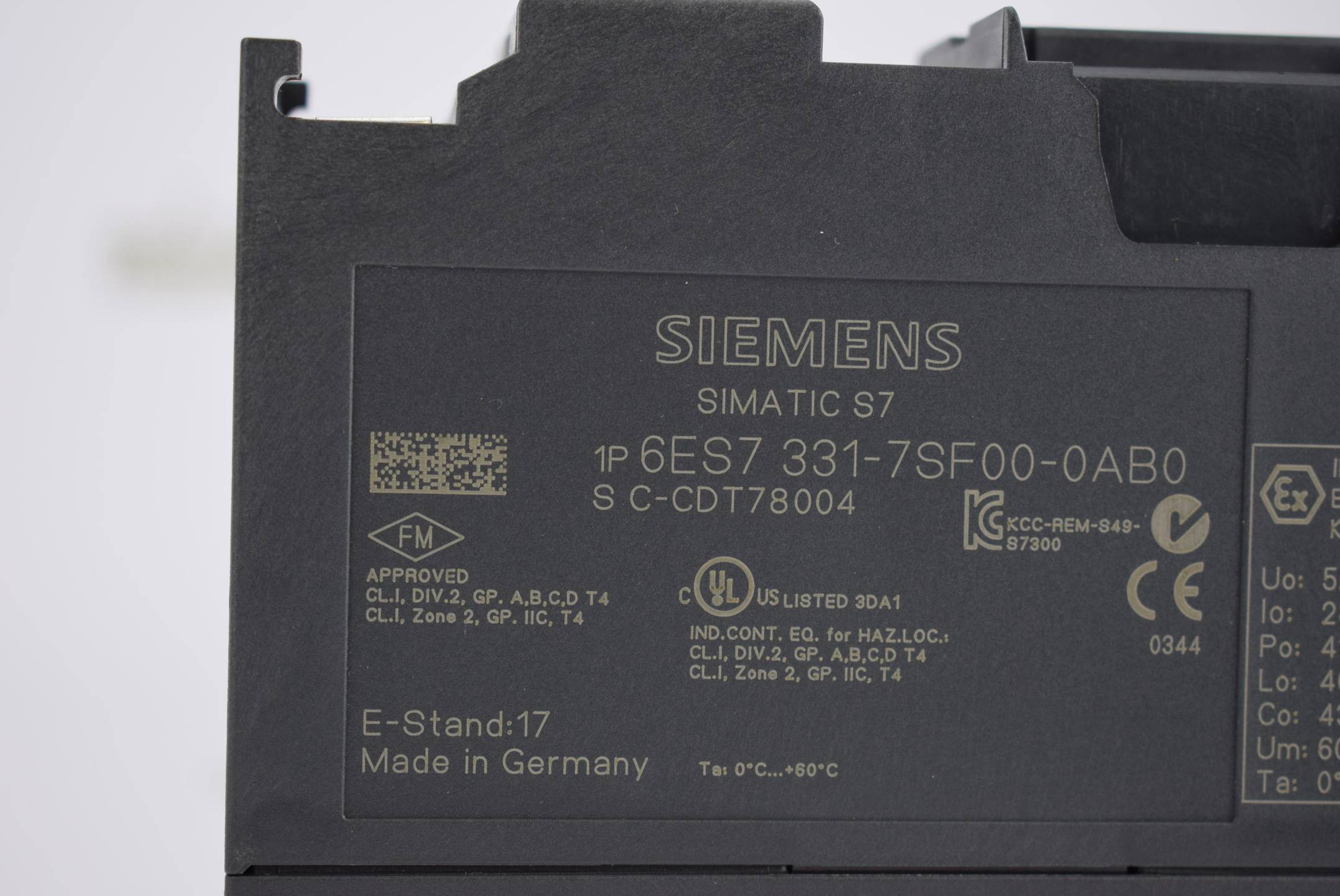 Siemens simatic S7 - 300 SM331 6ES7 331-7SF00-0AB0 ( 6ES7331-7SF00-0AB0 ) FS17