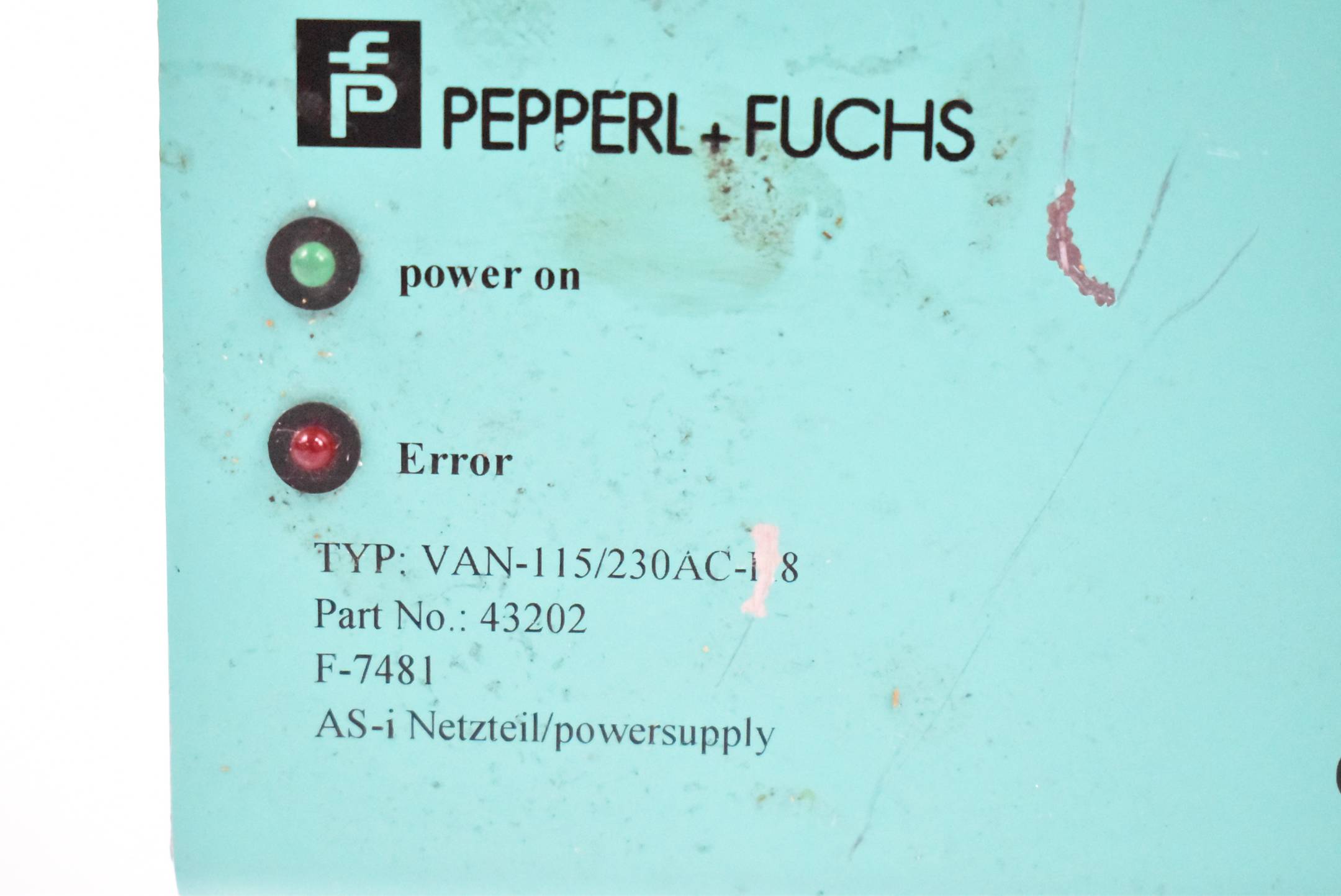Pepperl + Fuchs Stromversorgung VAN-115/230AC-K8 