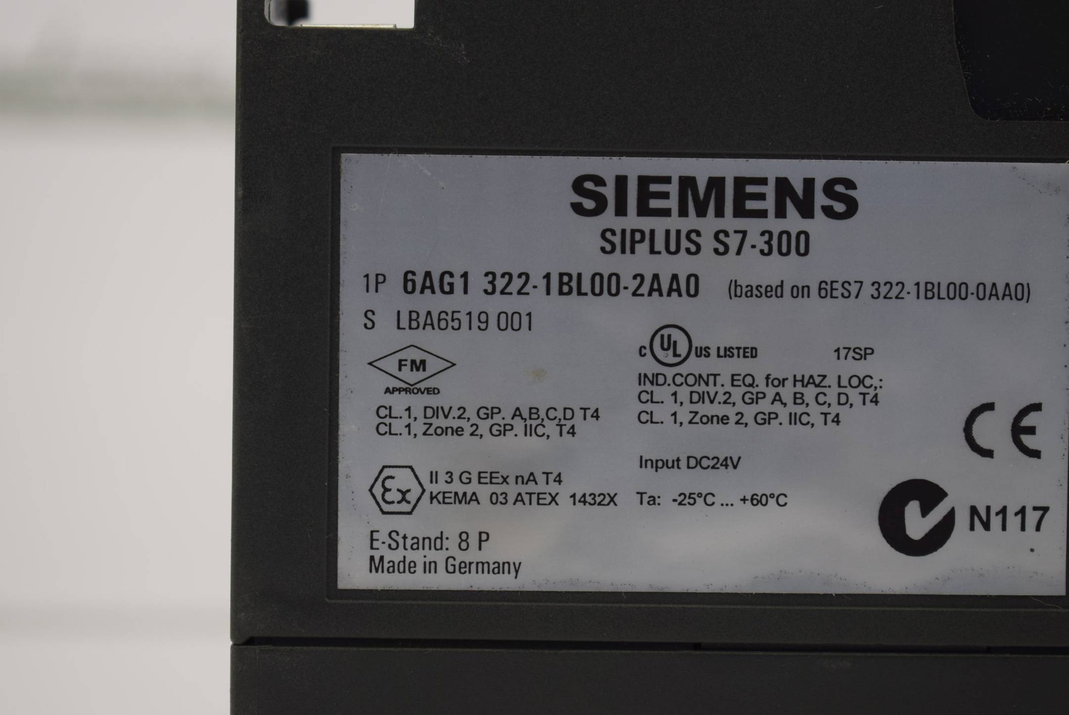 Siemens SIPLUS S7-300 SM 322 32DO-40-pol 6AG1322-1BL00-2AA0 ( 6AG1 322-1BL00-2AA0 ) E8P