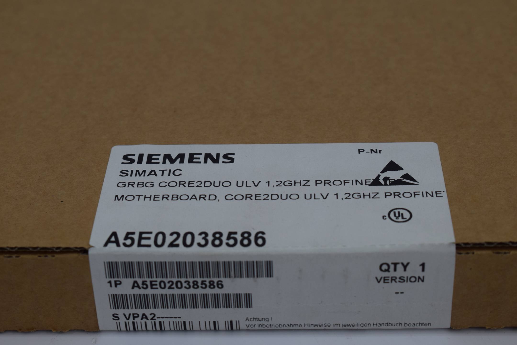 Siemens simatic GRBG Core2Duo ULV 1,2GHZ Profine A5E02038586 ( A5E0 2038586 )