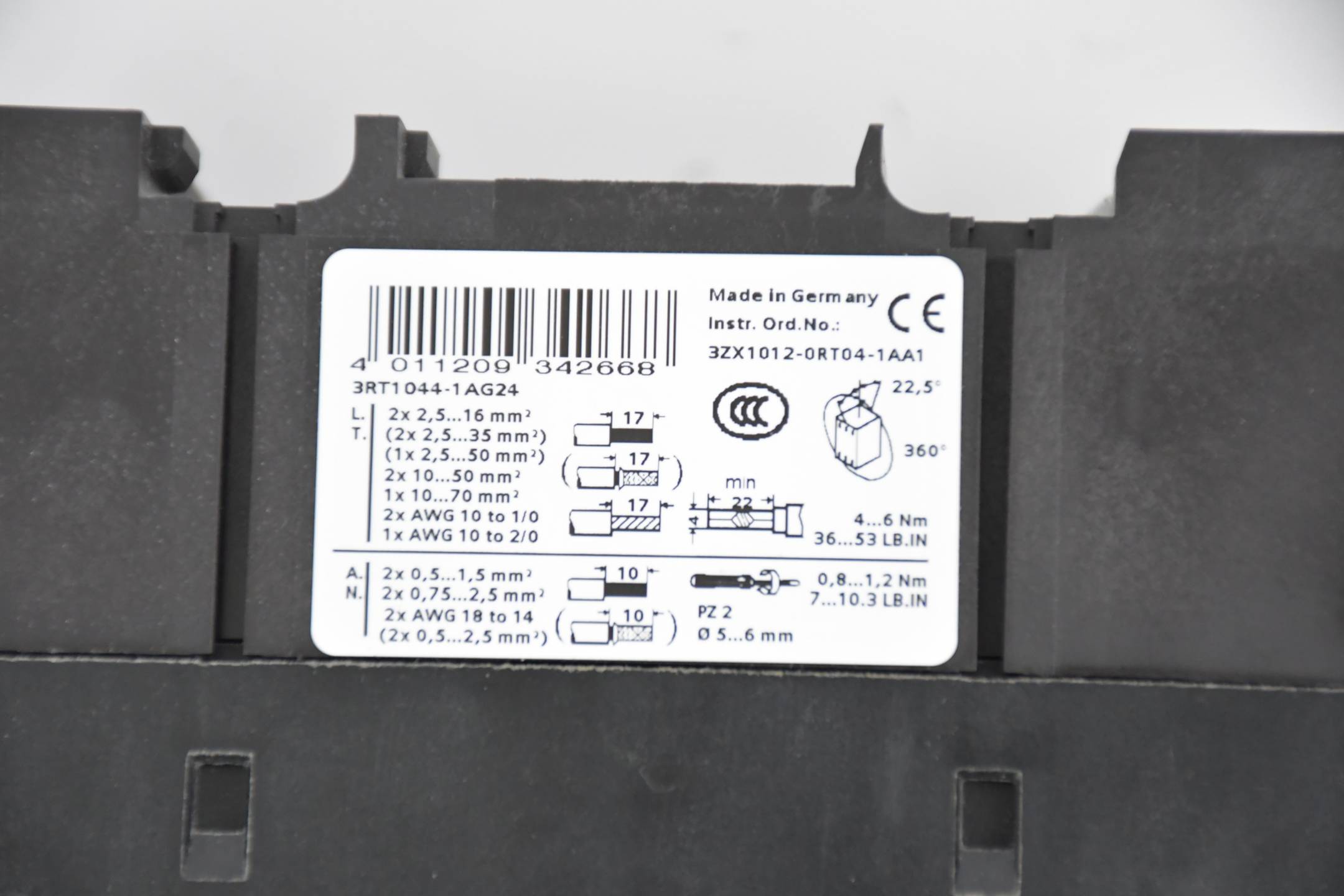 Siemens Leistungsschütz 3RT1044-1AG24 ( 3RT1 044-1AG24 )