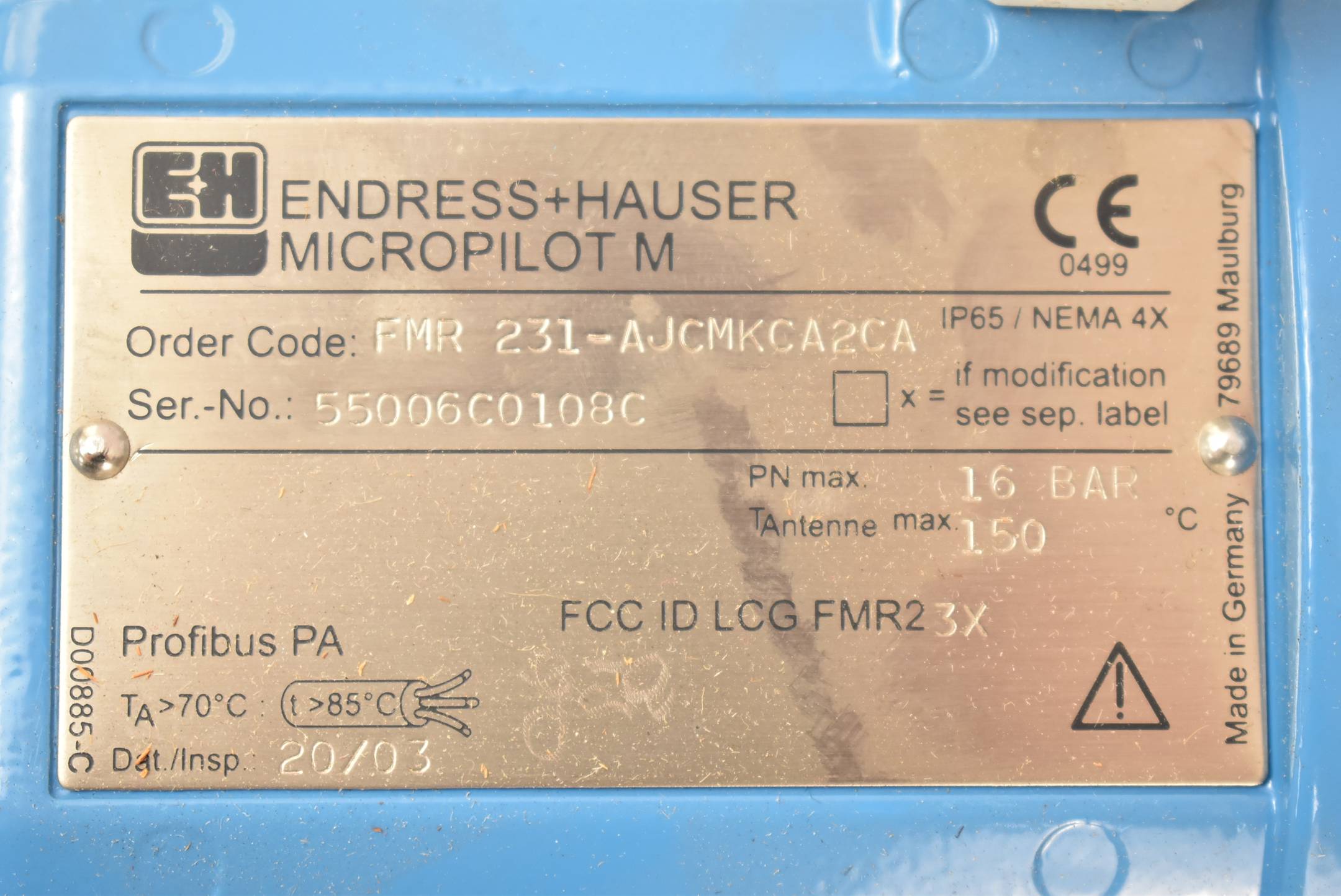Endress+Hauser Füllstandsmesser Micropilot M FMR231-AJCMKCA2CA
