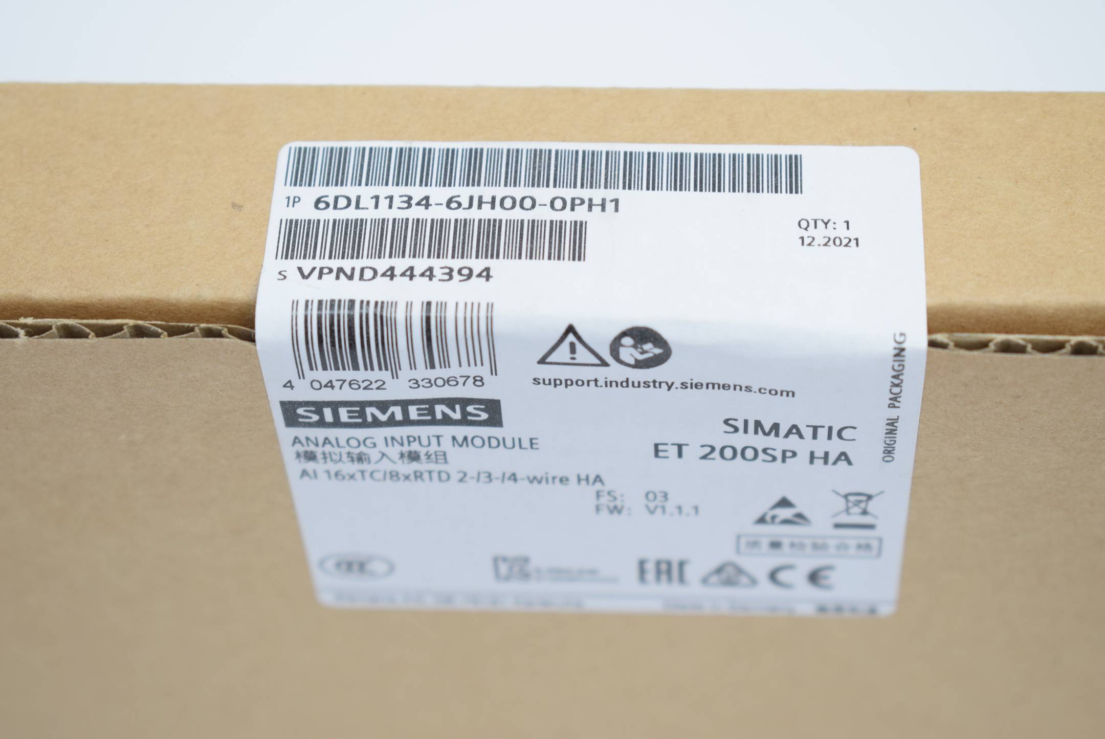 Siemens Simatic ET 200SP HA 6DL1134-6JH00-0PH1 ( 6DL1134-6JH00-0PH1 ) E3