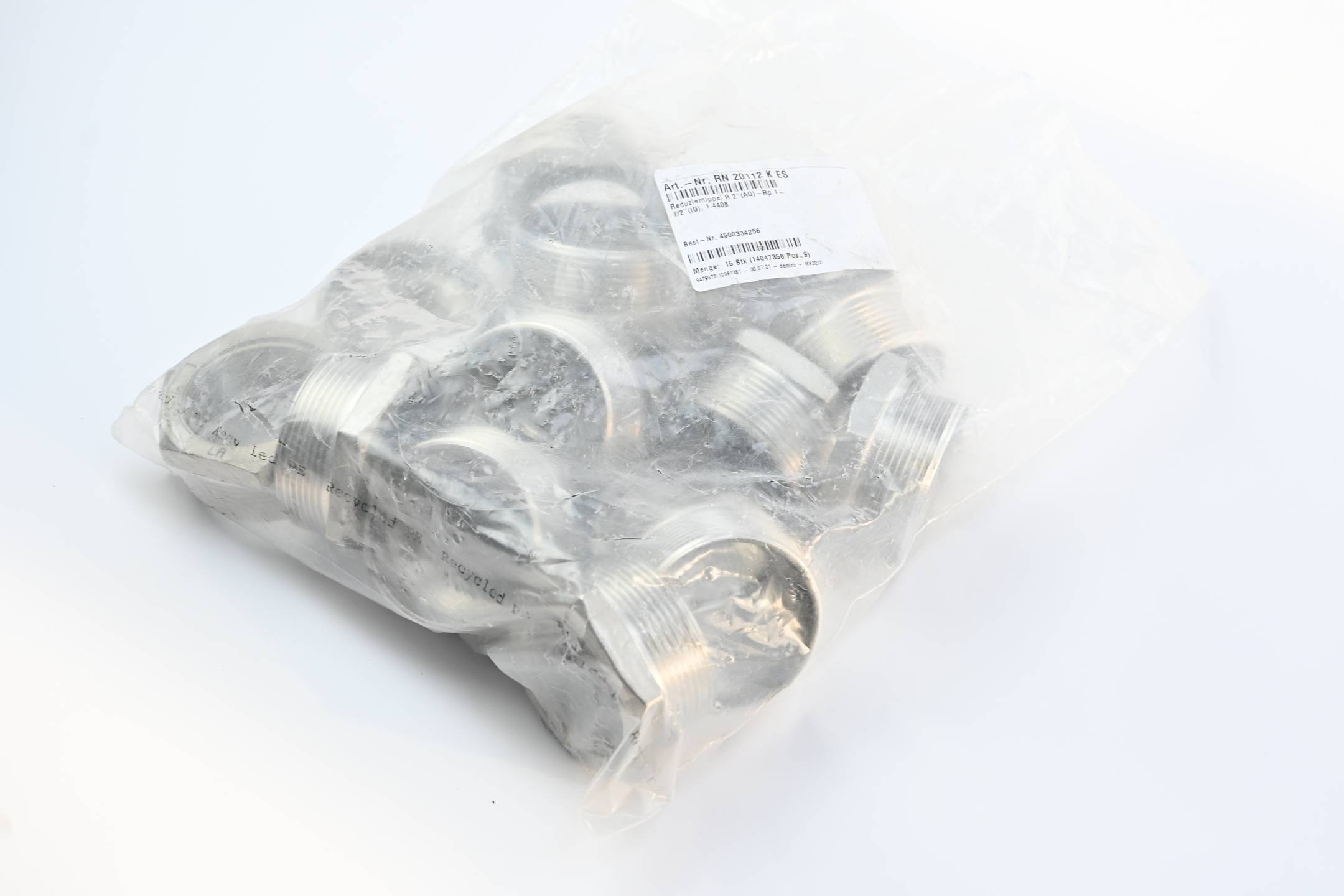 15 Stück Reduziernippel R2"(AG)-Rp 1-1/2"(IG) RN 20112 K ES ( RN20112KES )