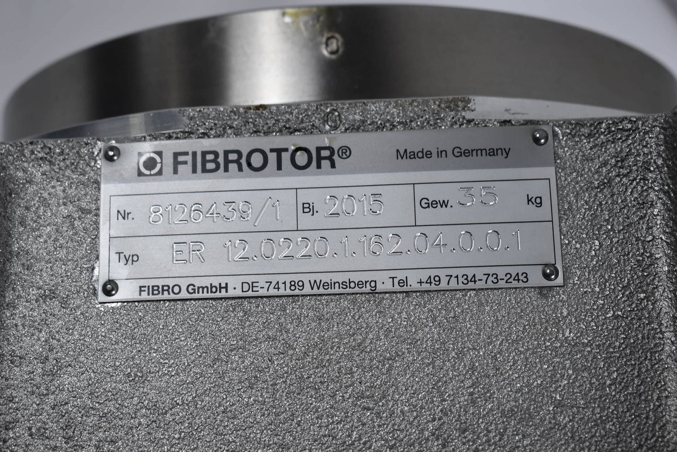 Fibro Rundschalttisch ER12.0220.1.162.04.0.0.1 inkl. Laipple/KEB  MA63L/6-SO
