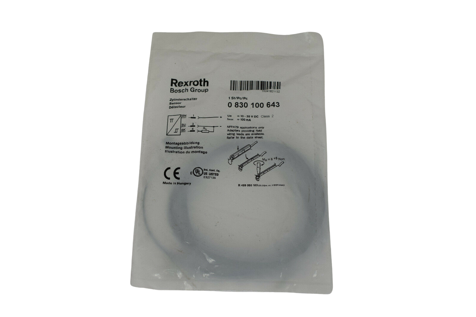 Rexroth Bosch Group Zylinderschalter 0 830 100 643 
