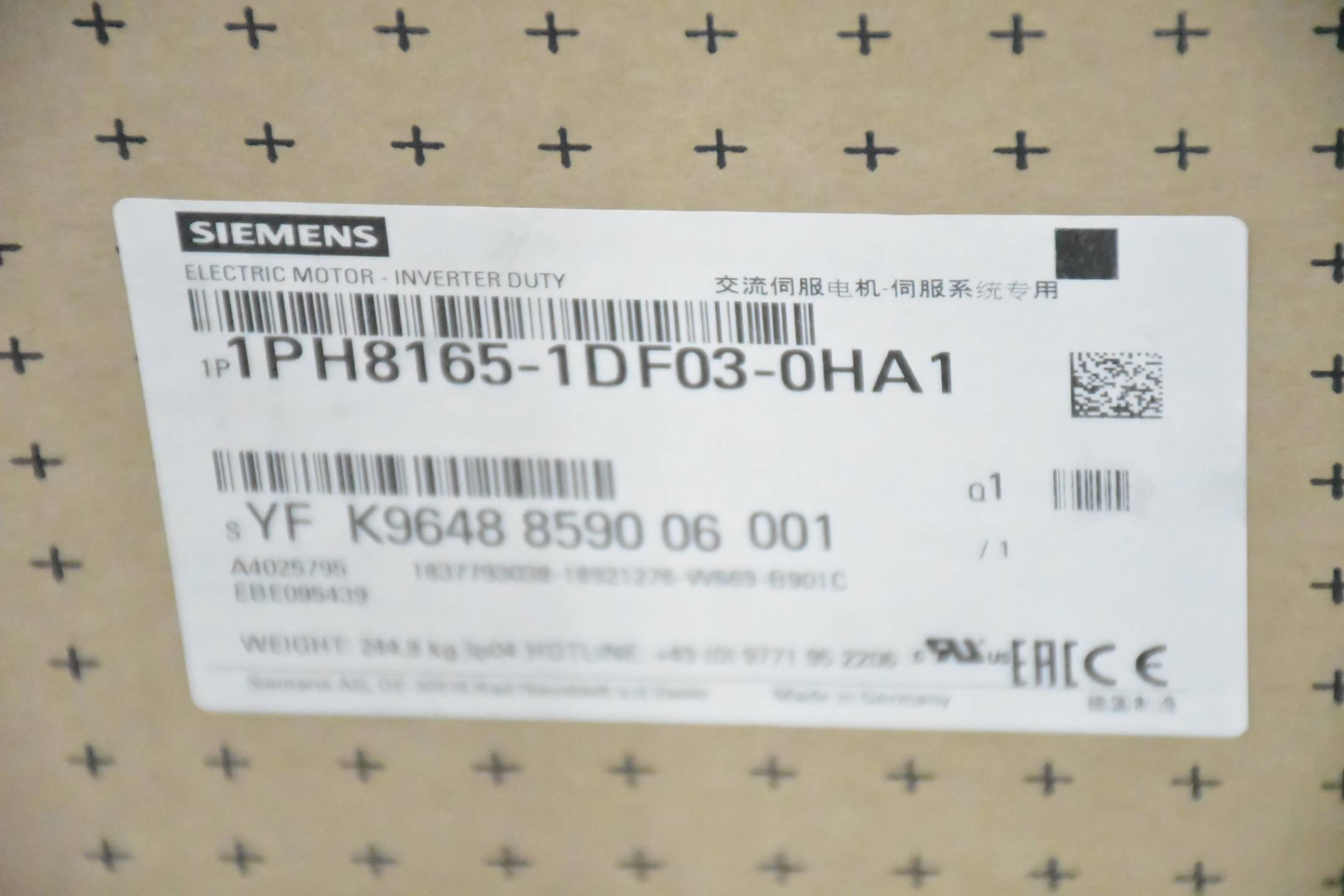 Siemens Simotics Kompakt-Asynchronmotor 1PH8165-1DF03-0HA1 / 1PH8 165-1DF03-0HA1