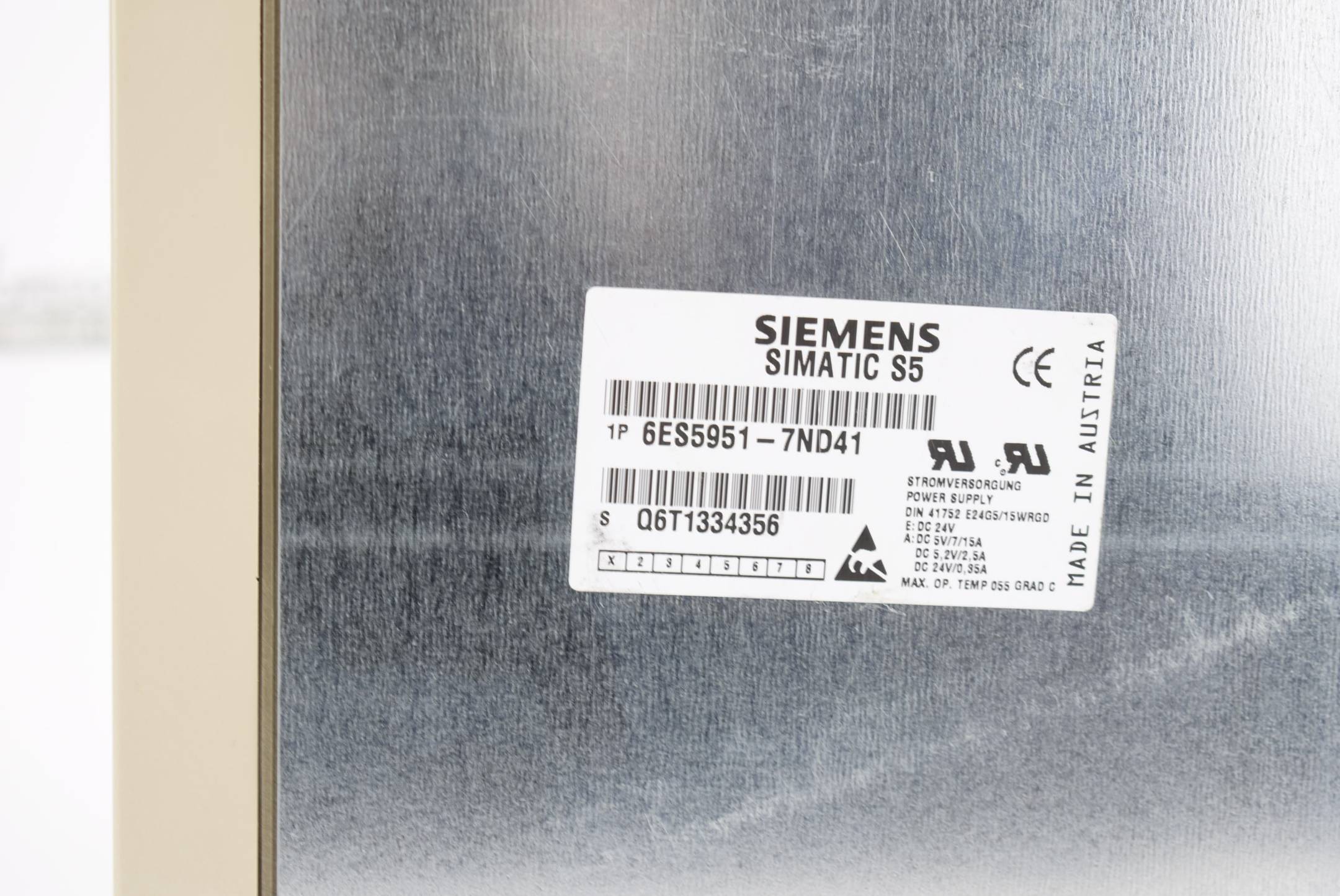 Siemens Simatic S5 951 Power Supply S5-115U/H/F 6ES5 951-7ND41 ( 6ES5951-7ND41 )
