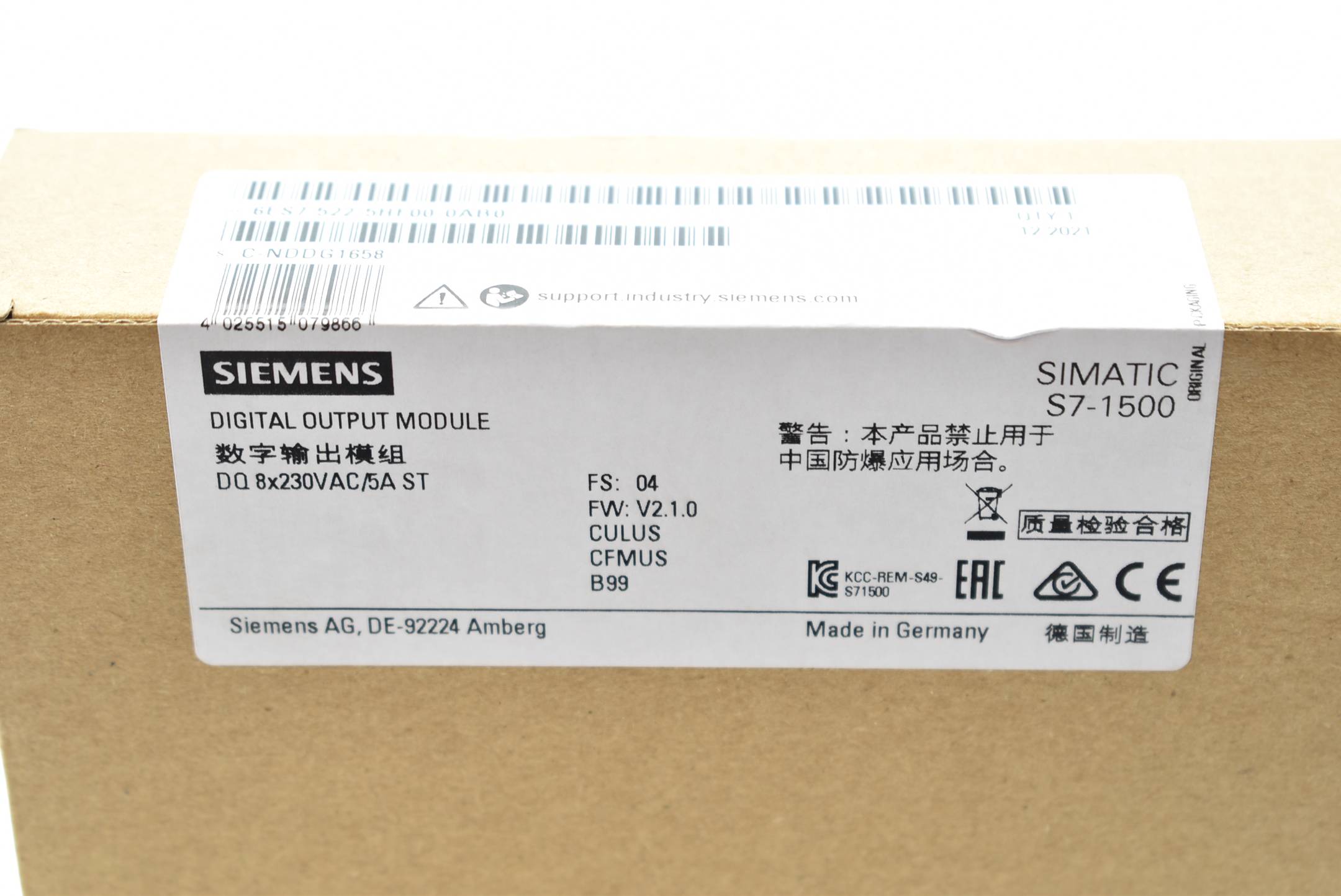 Siemens simatic S7-1500 DO 6ES7 522-5HF00-0AB0 ( 6ES7522-5HF00-0AB0 ) E.4