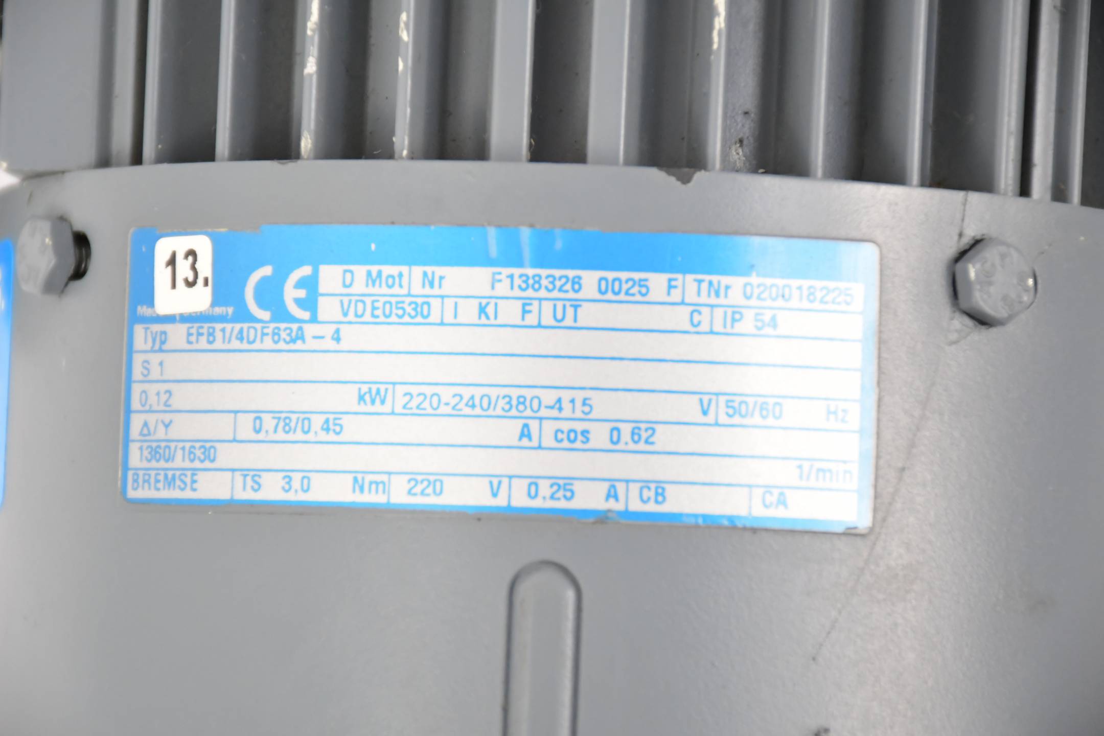 Ruhrgetriebe Getriebemotor EFB1/4DF63A-4