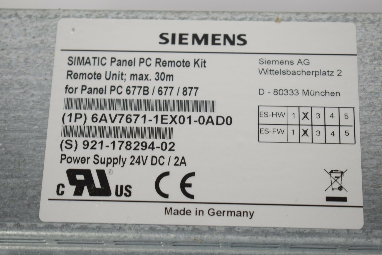 Siemens simatic Panel 15T inkl. 6AV7 671-1EX01-0AD0 ( 6AV7671-1EX01-0AD0 )