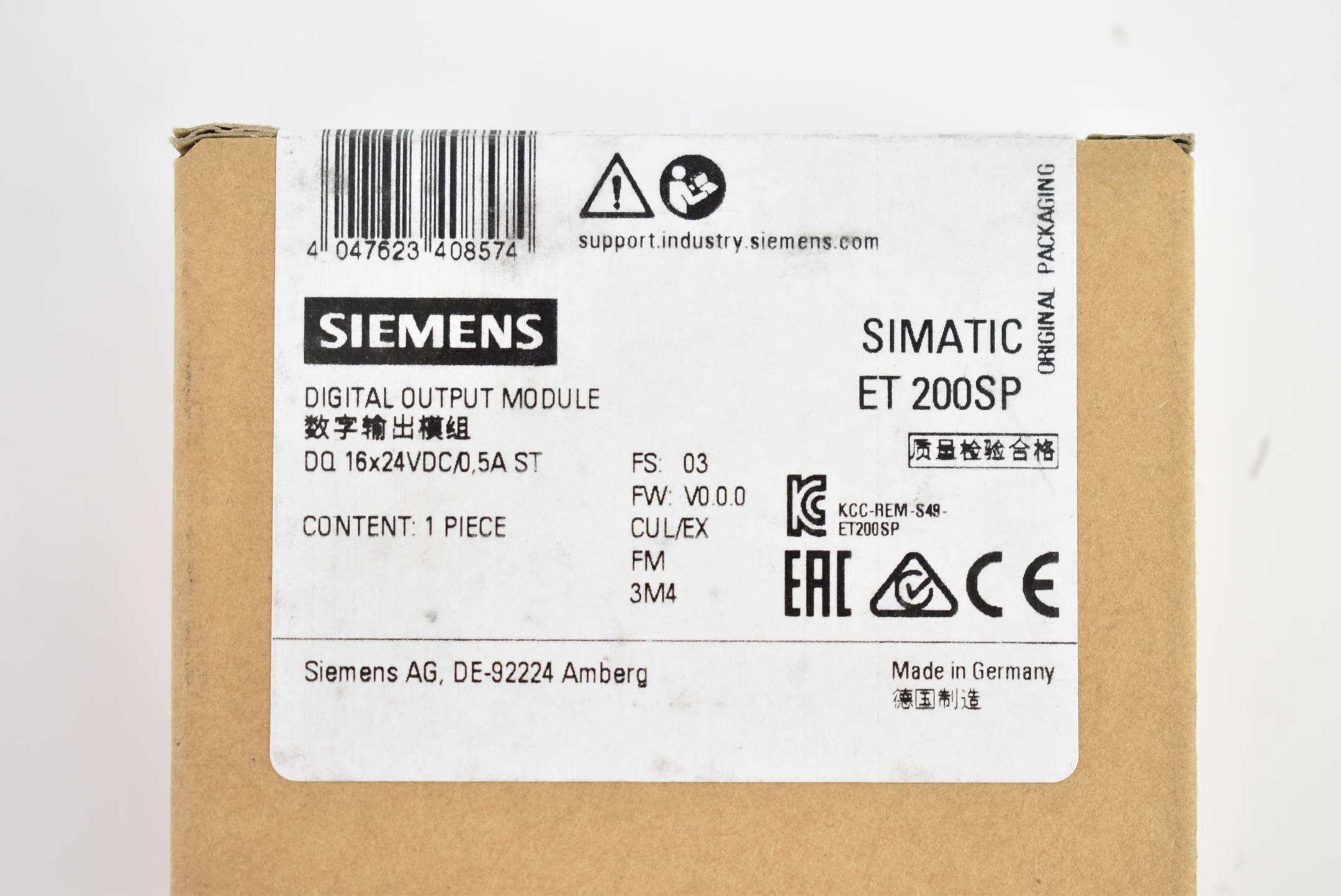 Siemens simatic ET 200SP 6ES7132-6BH01-0BA0 ( 6ES7 132-6BH01-0BA0 ) E3