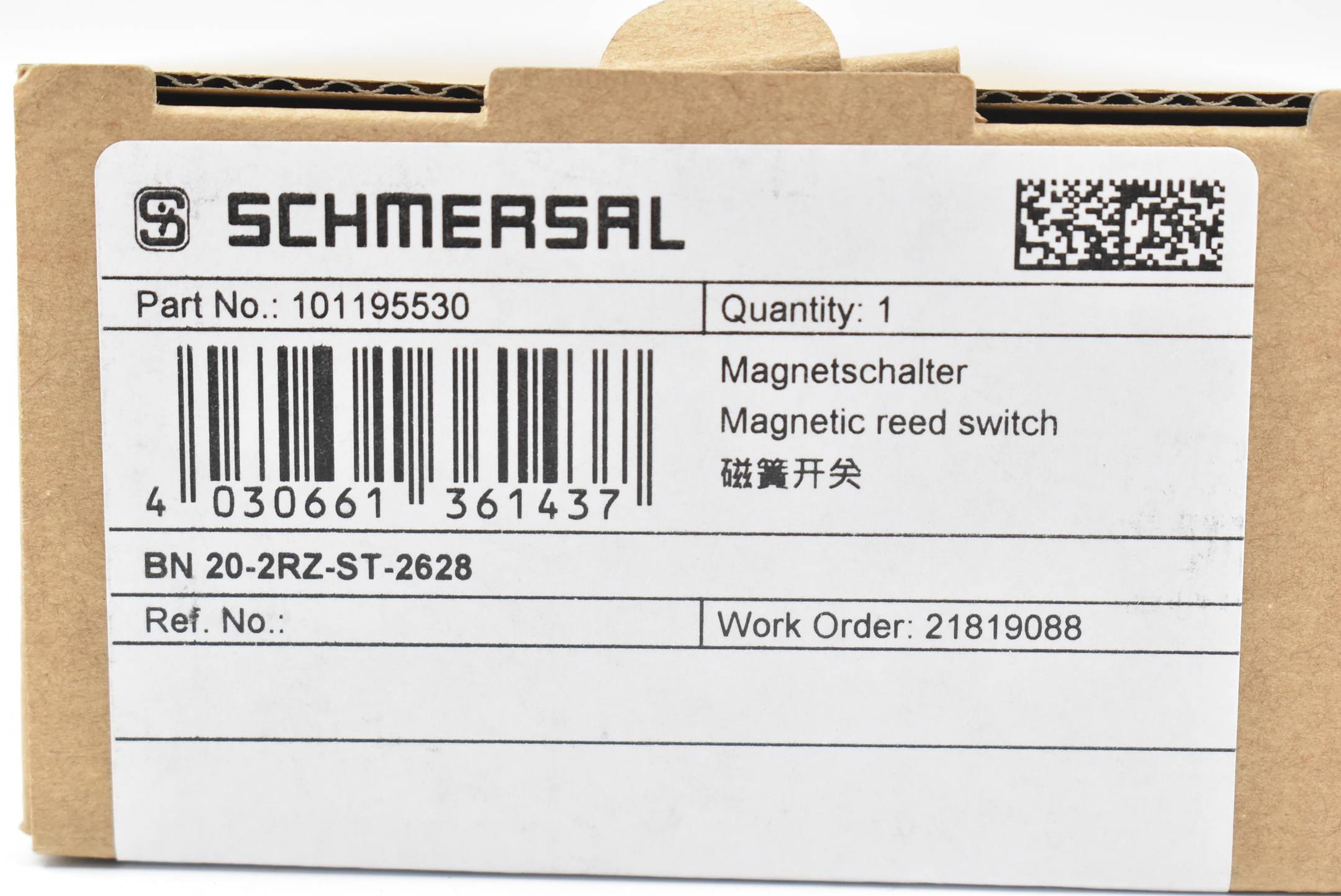 Schmersal Magnetschalter BN 20-2RZ-ST-2628 ( 101195530 ) 120VDC 3A 120W