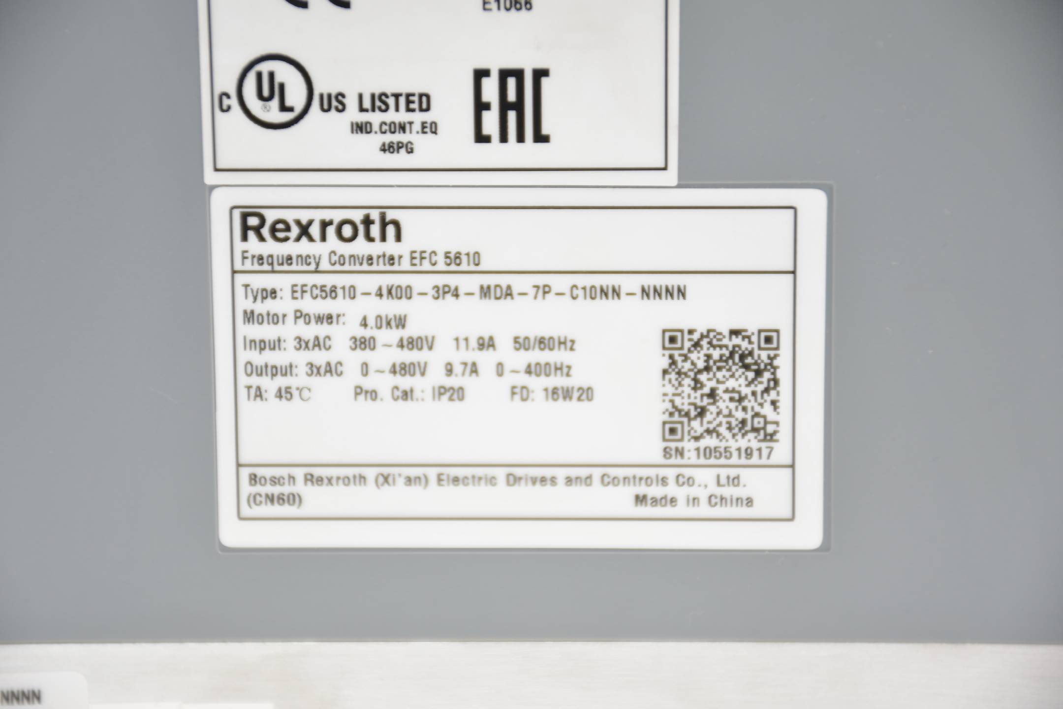 Rexroth Regelgerät EFC 5610 EFC5610-4K00-3P4-MDA-7P-C10NN-NNNN ( R912006888 )