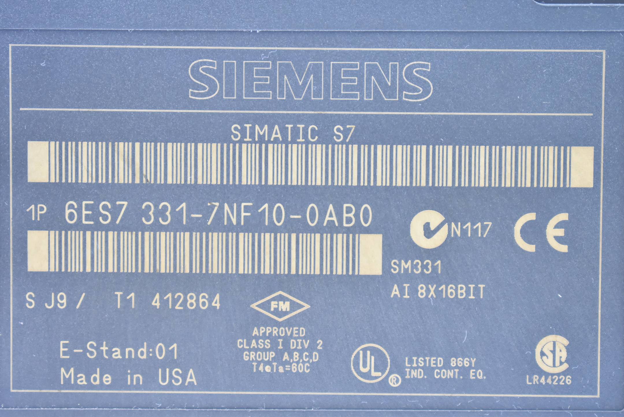 Siemens Simatic S7-300 Analogeingabe 6ES7 331-7NF10-0AB0 ( 6ES7331-7NF10-0AB0 )