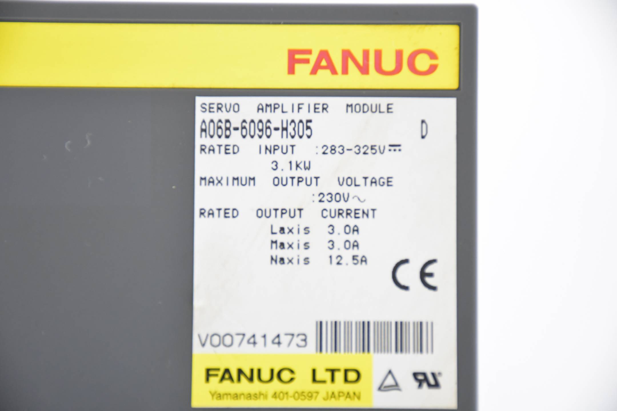 Fanuc LTD. 3 Achsen alpha servomodul MDL SVM3-12/12/40 ( A06B-6096-H305 ) Ver D