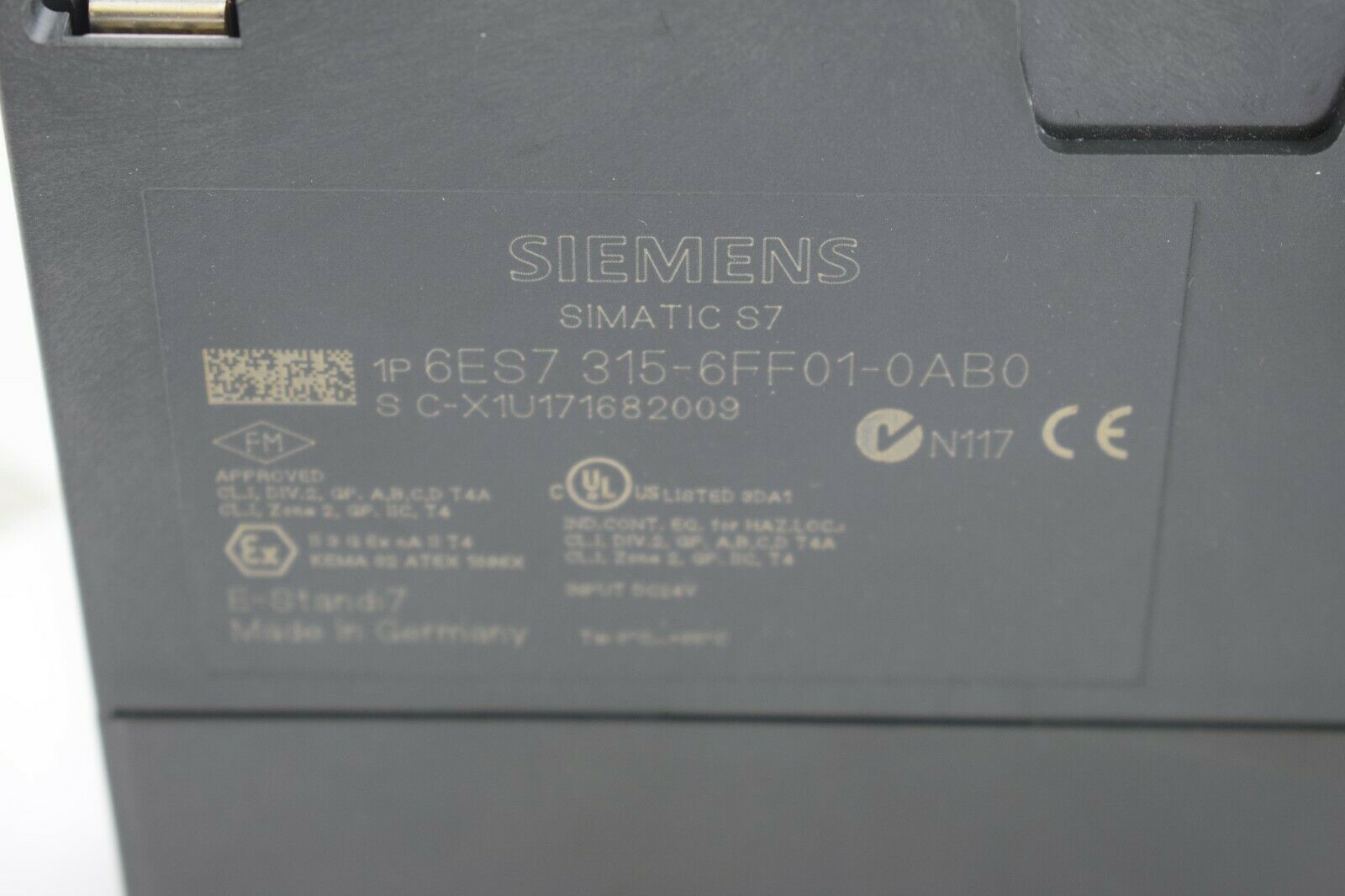 Siemens simatic S7-300 CPU315F-2DP 6ES7 315-6FF01-0AB0 ( 6ES7315-6FF01-0AB0 ) E7