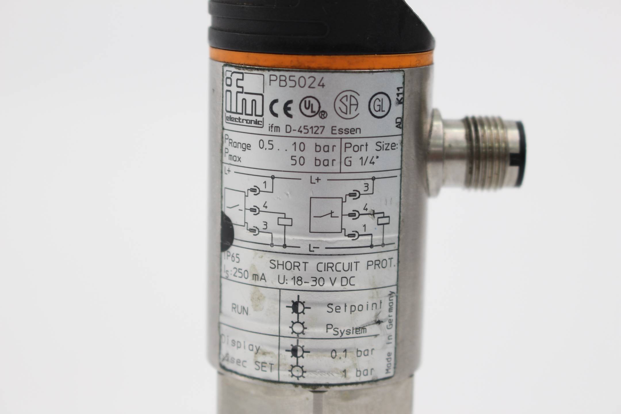 ifm Drucksensor mit LED-Balkenanzeige PB5024
