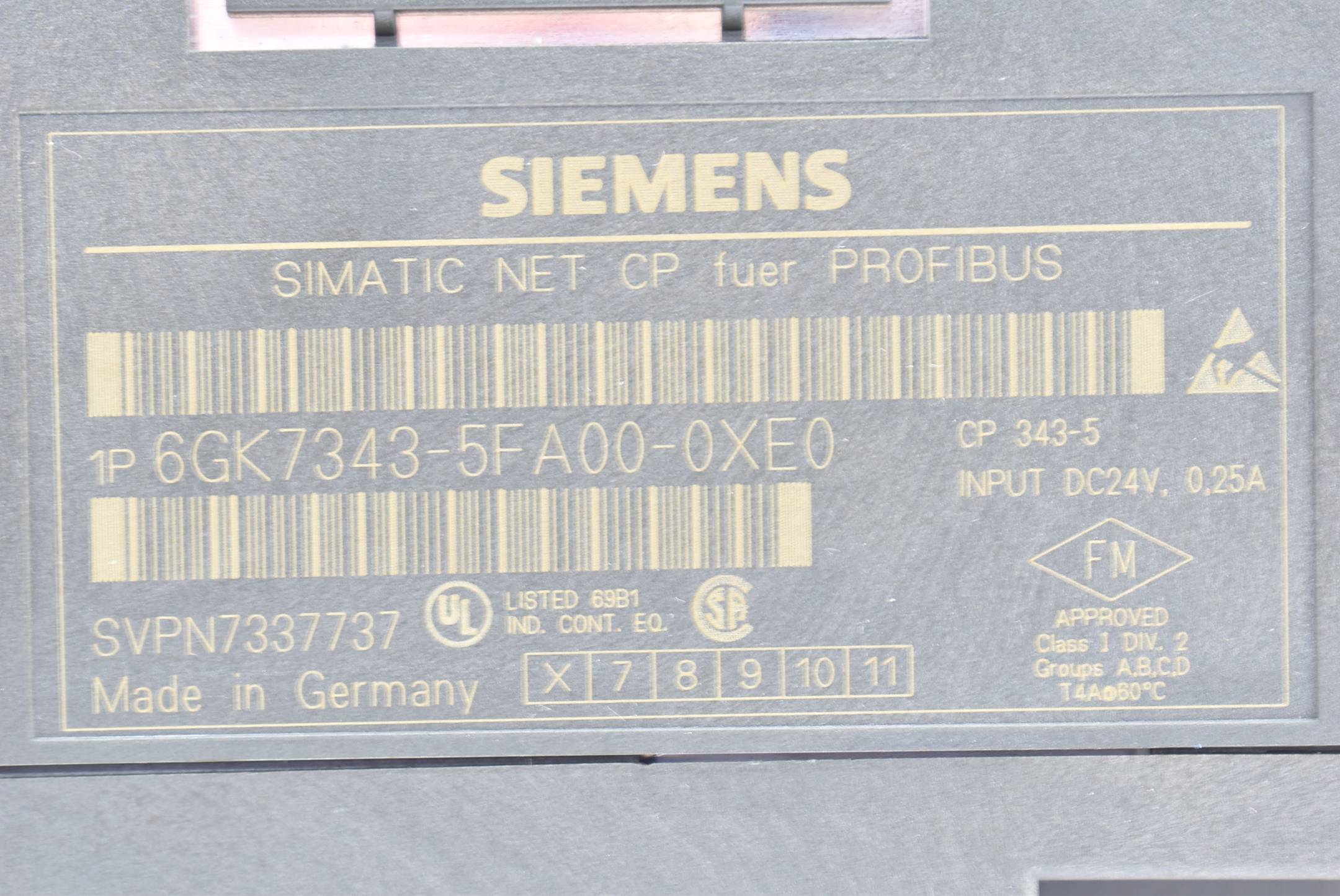 Siemens simatic NET 6GK7 343-5FA00-0XE0 ( 6GK7343-5FA00-0XE0 ) E6