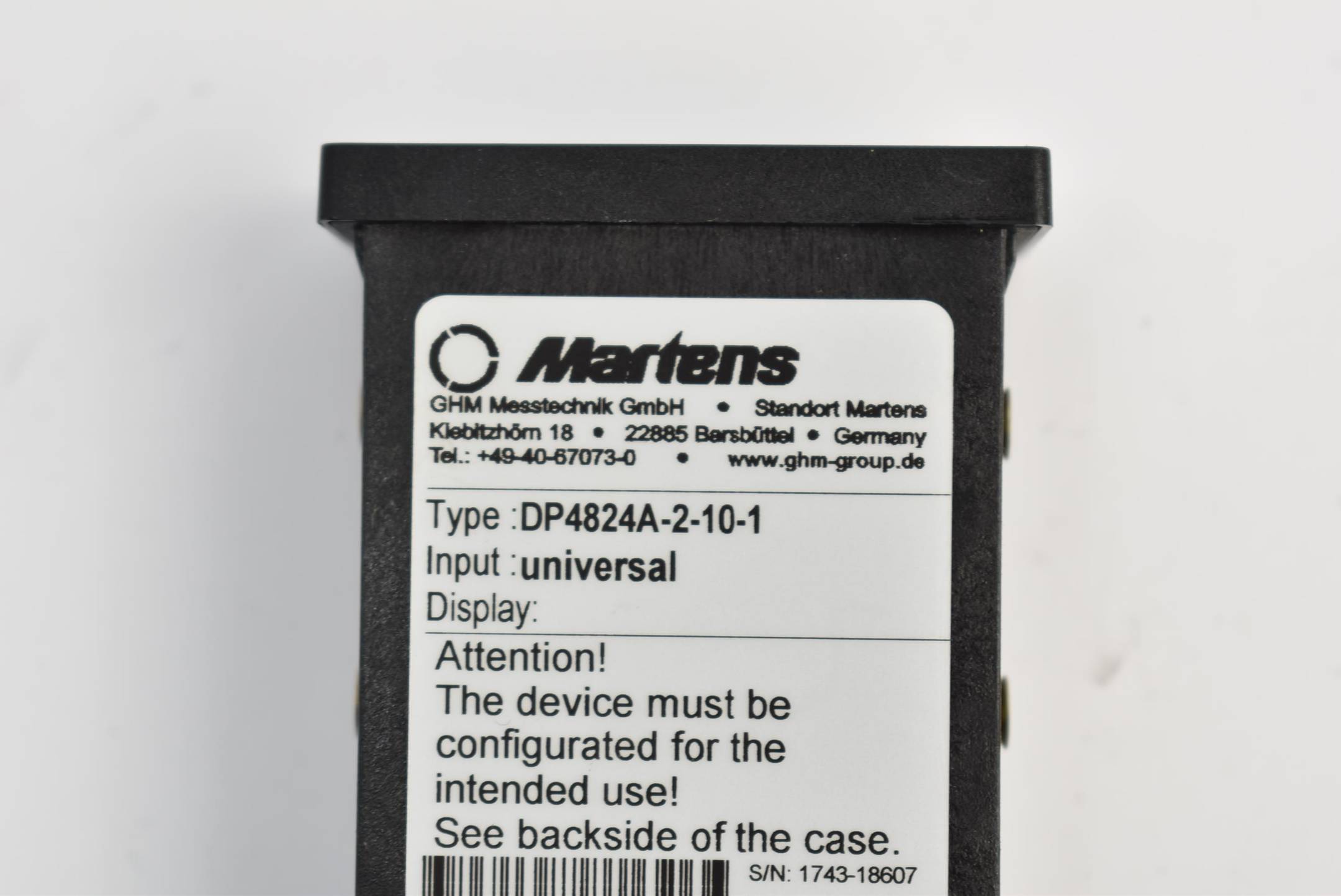Martens Messtechnik digitales Panelmeter Universal DP4824A-2-10-1