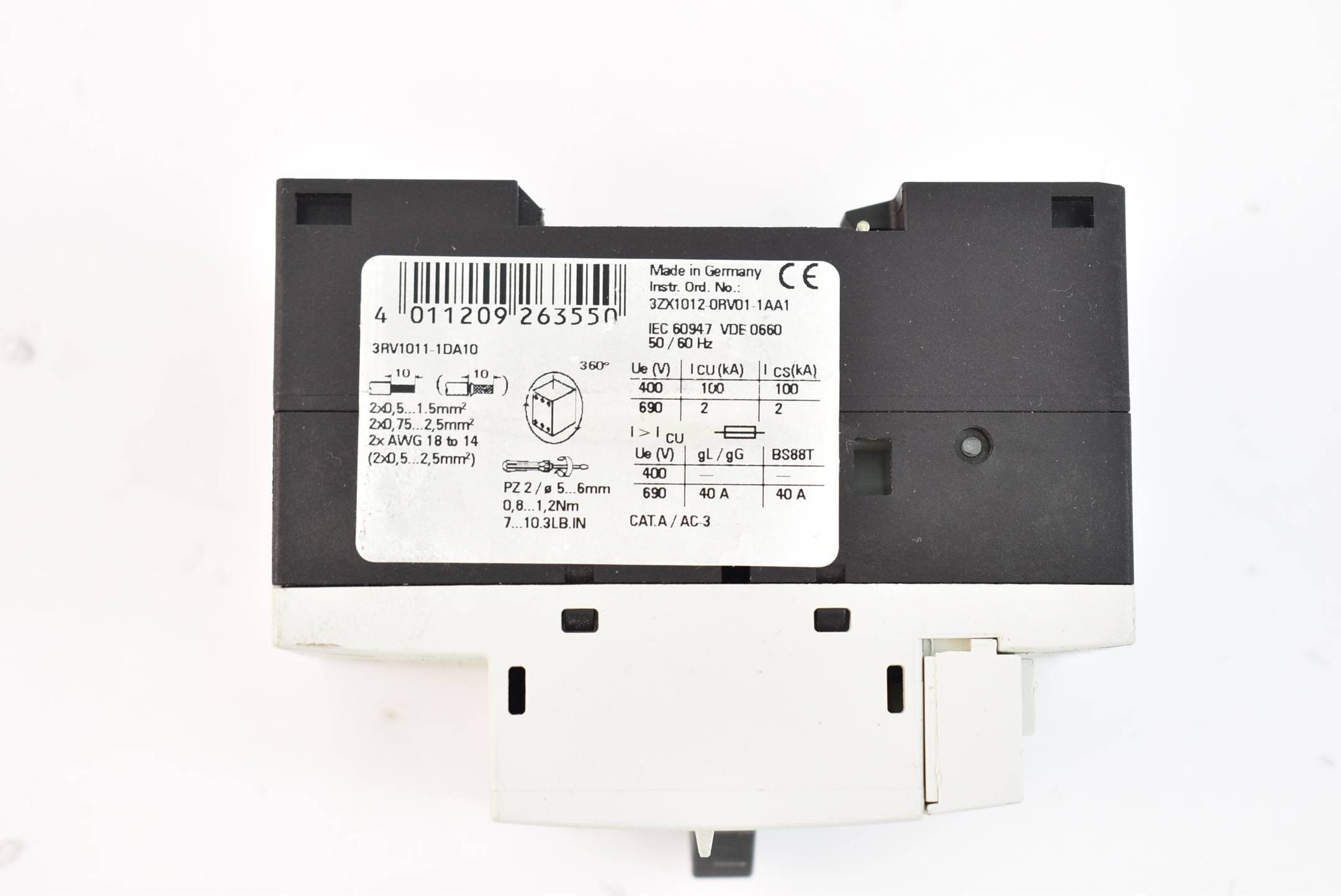Siemens Sirius 3RV1011-1DA10 ( 3RV1 011-1DA10 )
