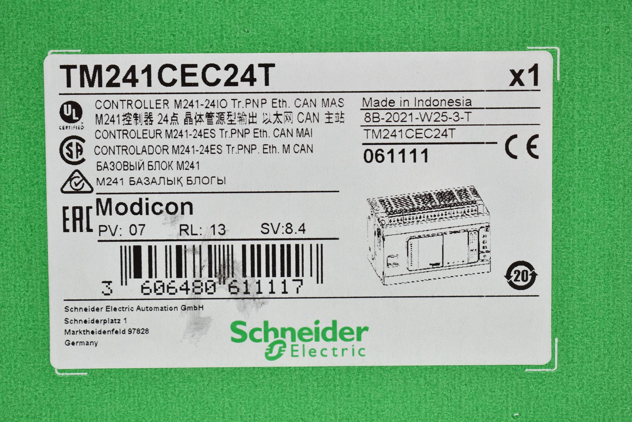 Schneider electric Modicon M241 SPS-Steuerung TM241CEC24T