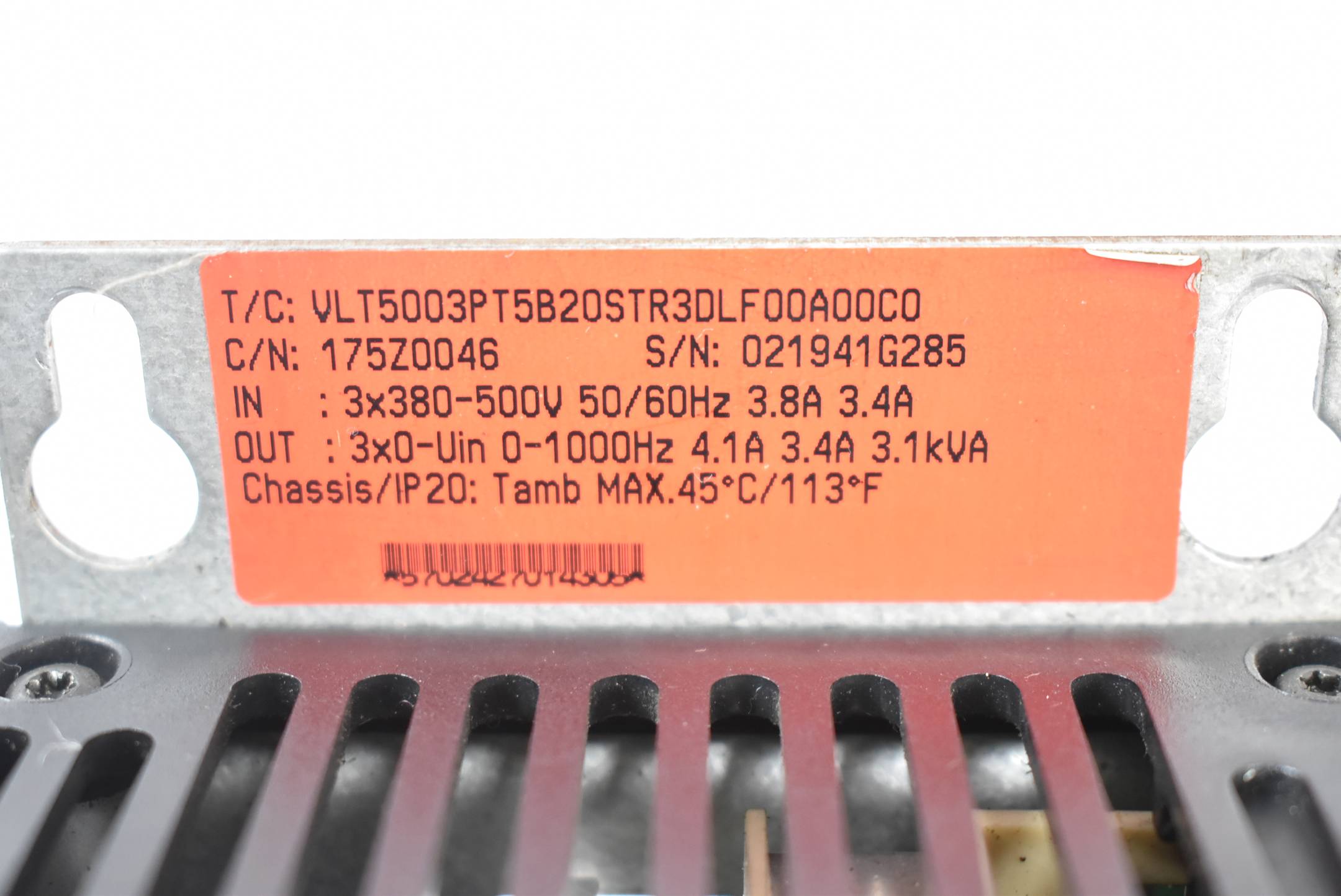 Danfoss VLT 5000 Frequenzumrichter VLT5003PT5B20STR3DL00A00C0 ( 175Z0046 ) 