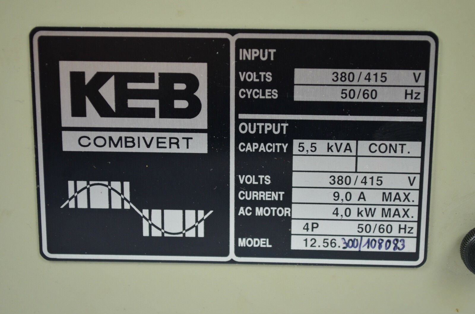 KEB Combivert 4kW 12.56.300 KEB Combivert 4kW 12.56.300
