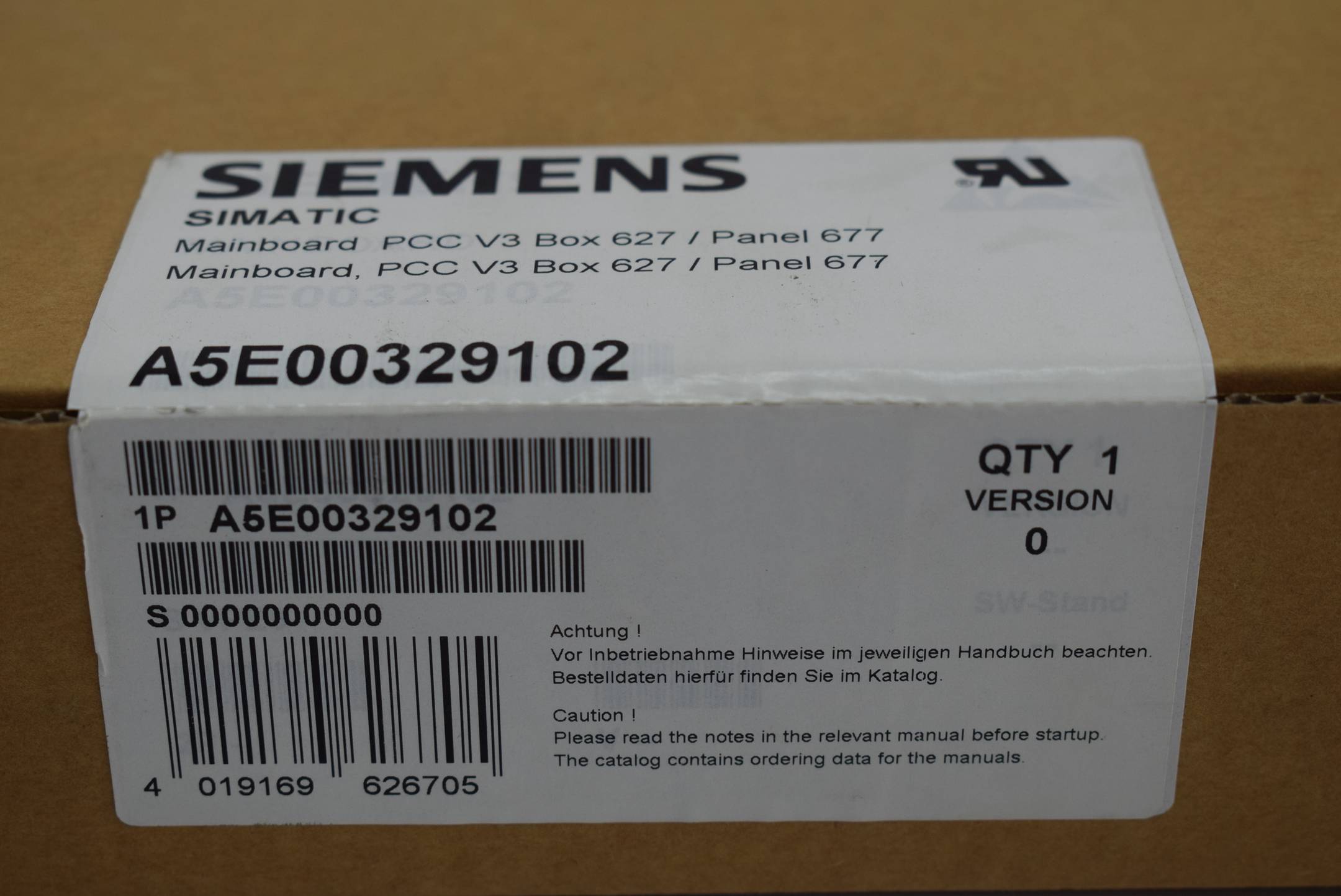 Siemens simatic Mainboard PCC V3 Box 627 Panel 677 A5E00329102 ( A5E0 0329102 )