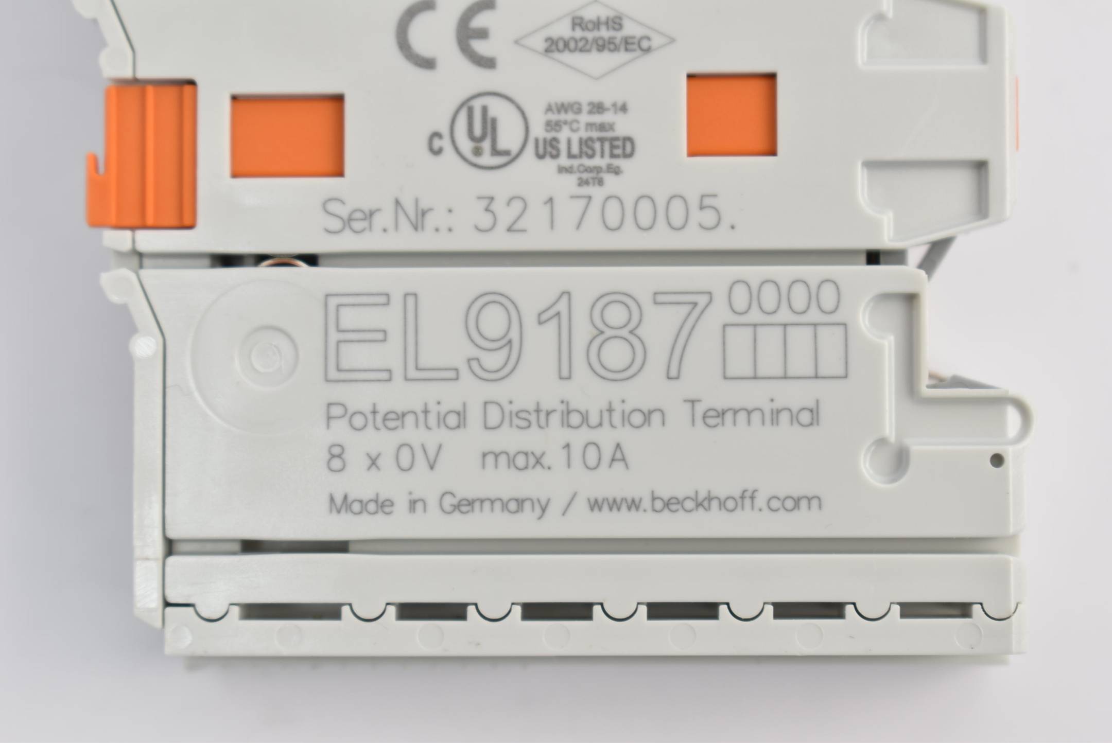 Beckhoff Potenzialverteilungsklemme 8 x 0 V DC EL9187 ( EL 9187 )