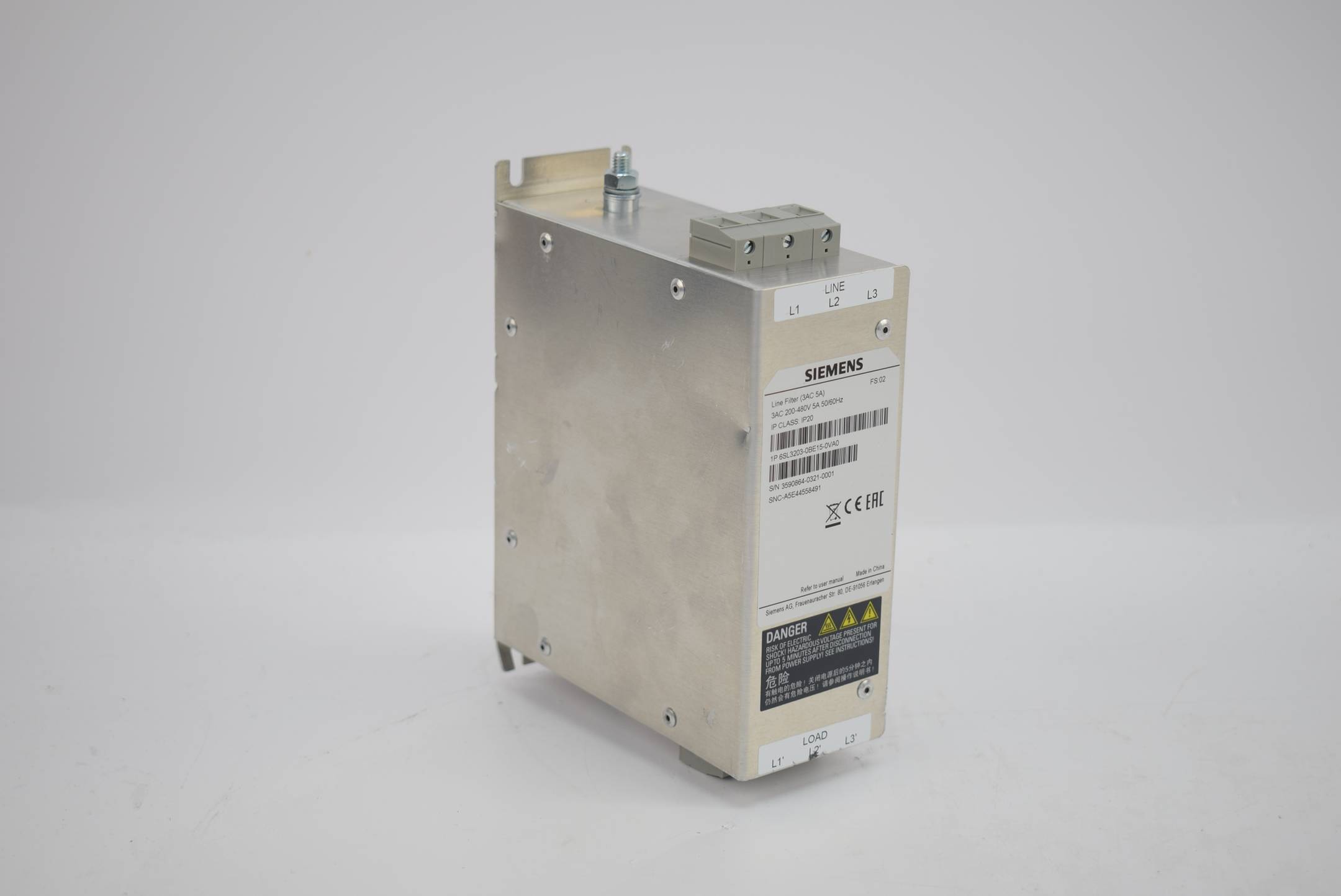 Siemens sinamics V EMV-Filter 6SL3203-0BE15-0VA0 ( 6SL3 203-0BE15-0VA0 ) FS2