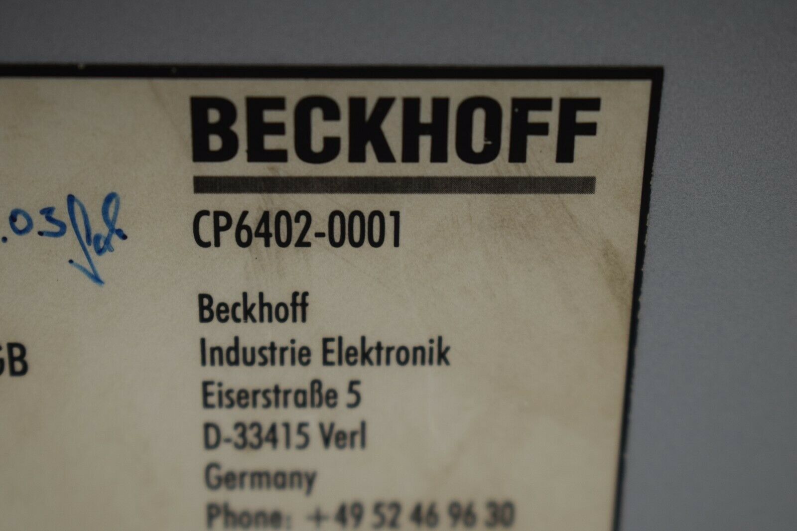 Beckhoff Panel CP6402-0001 