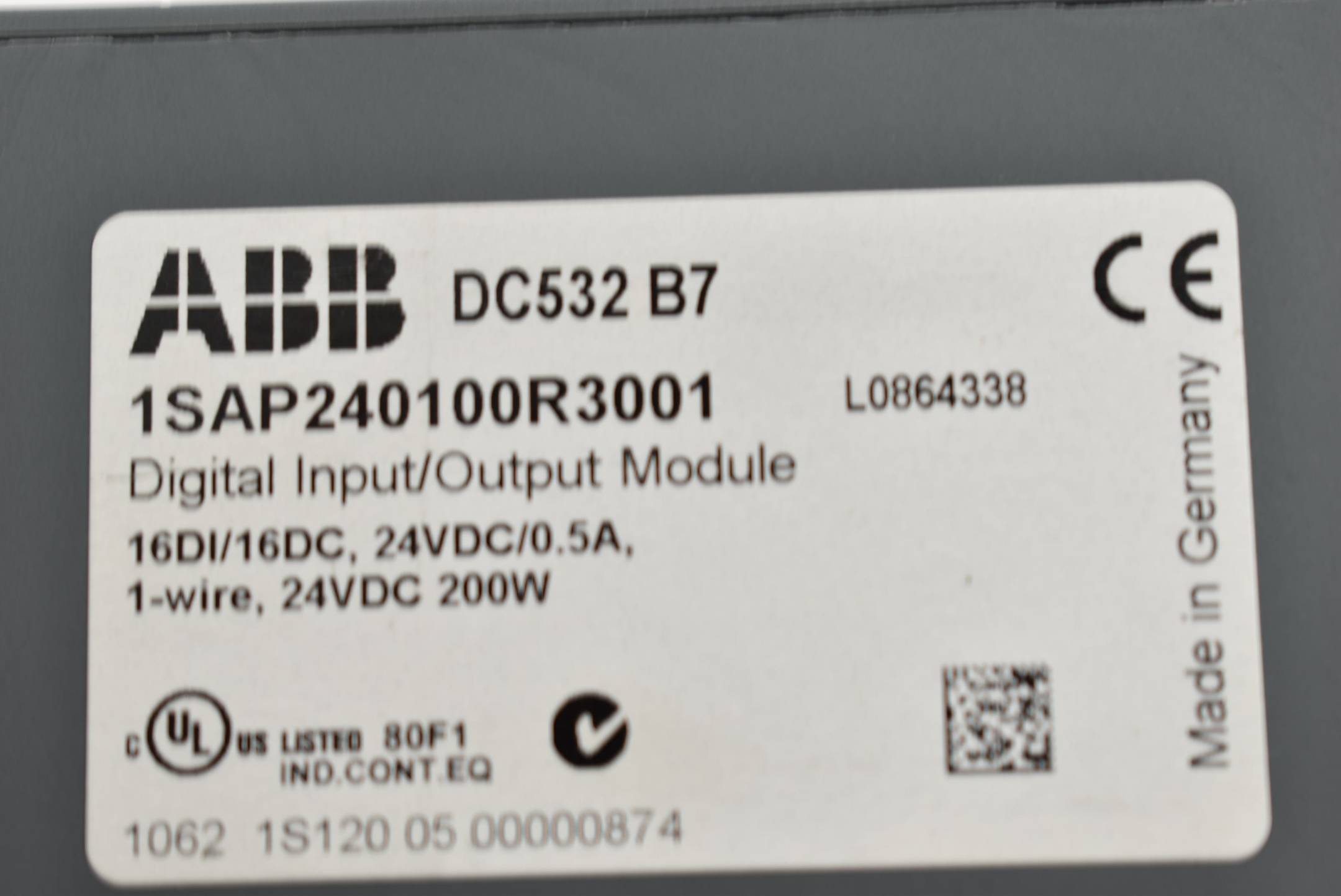 ABB Digital Input/Output Module DC532 B7 ( 1SAP240100R3001 )