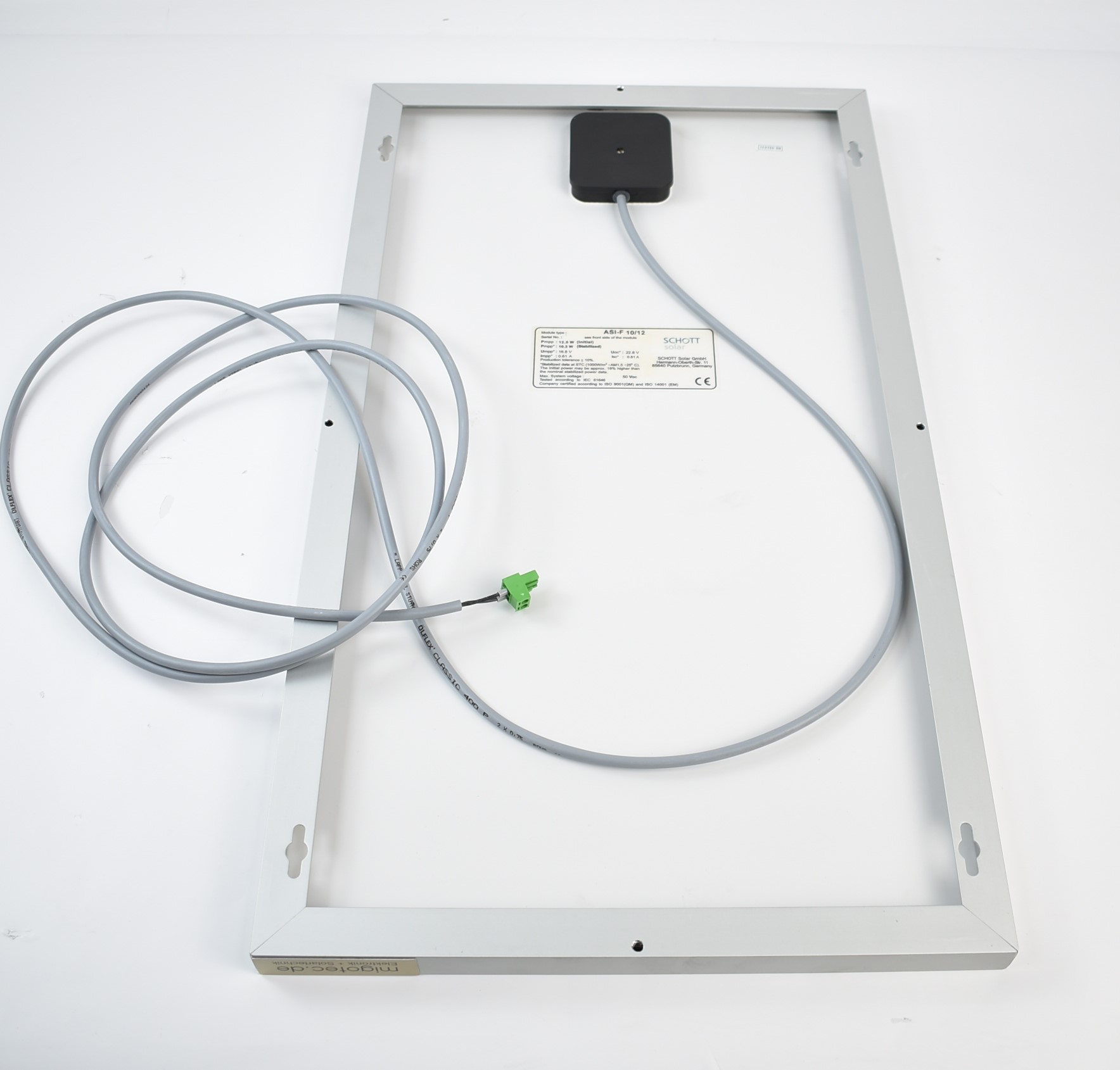 Schott Solar Solarmodul 12,5W 16,8V 0,61A 581x330mm ASI-F 10/12 