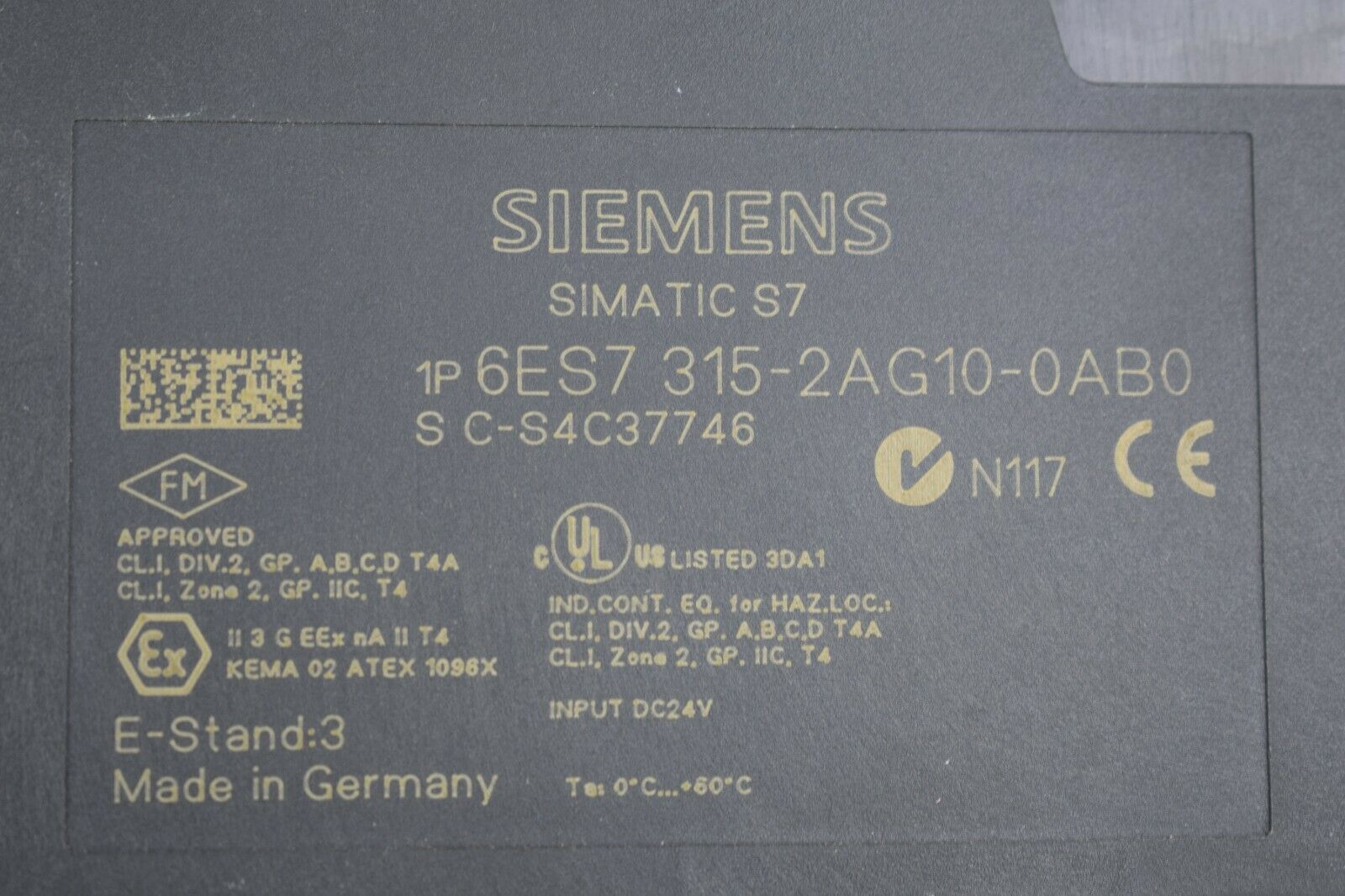 Siemens simatic S7 6ES7 315-2AG10-0AB0 ( 6ES7315-2AG10-0AB0 )