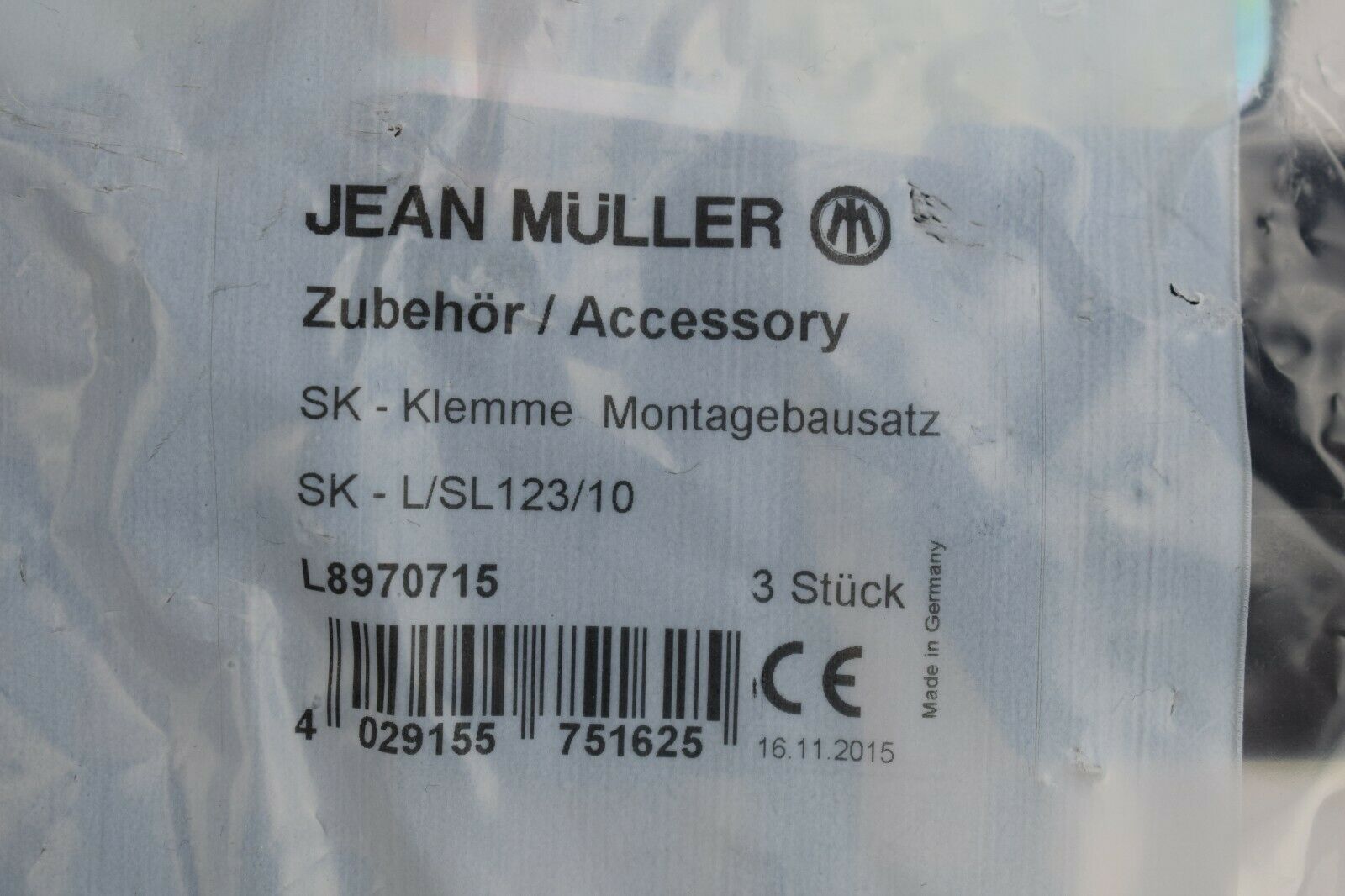 Jean Müller SK-Klemme Montagebausatz L8970715 (3 Stk.)