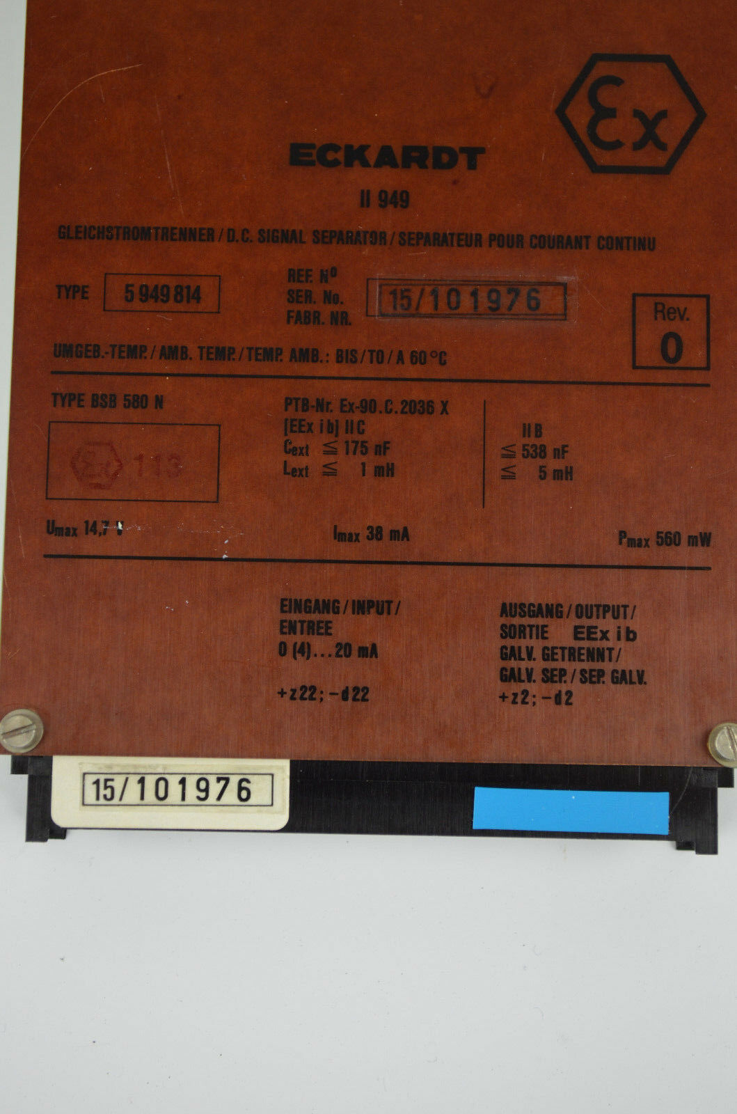 Eckardt II 949 Gleichstromtrenner 