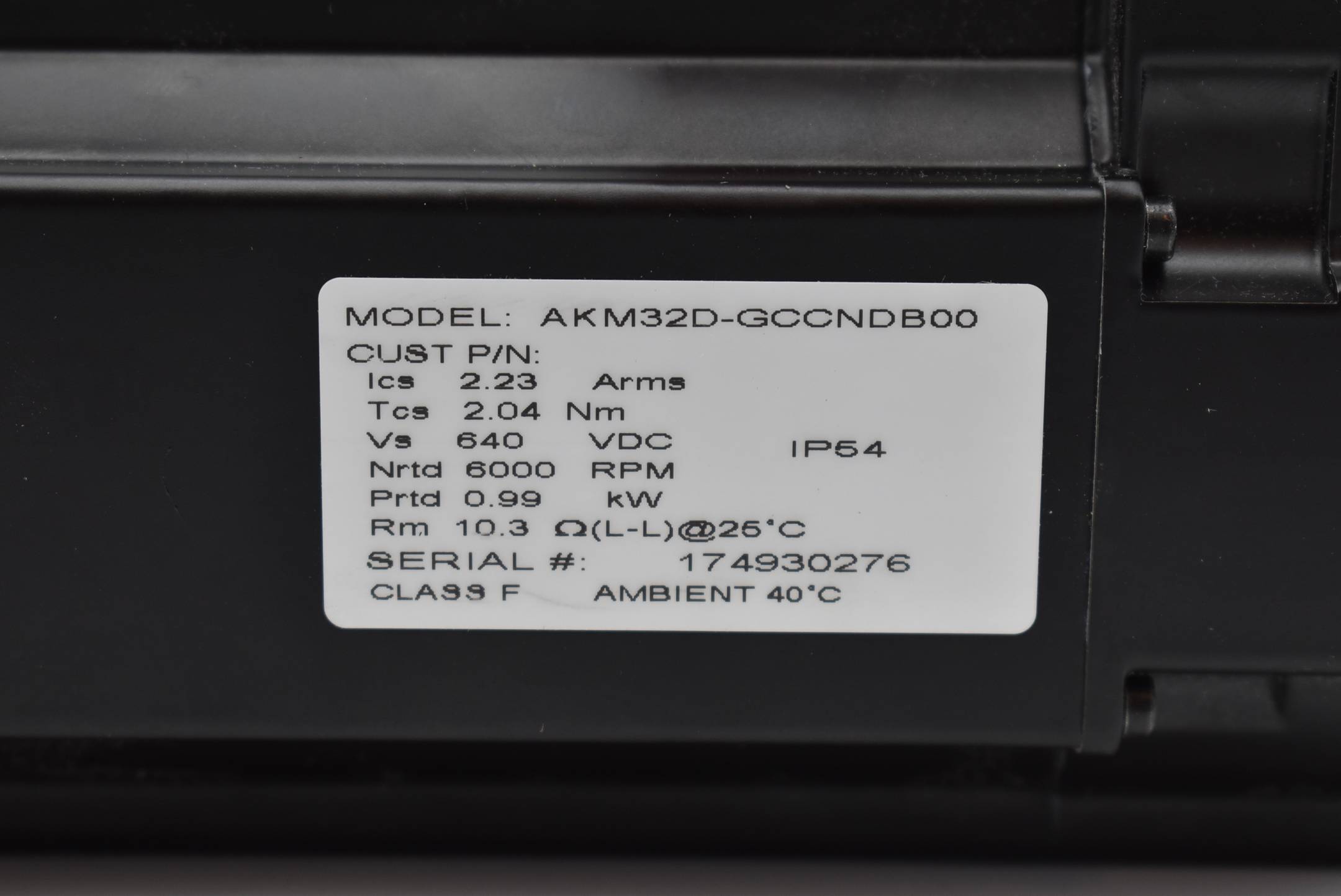 Kollmorgen 3 Φ Pm Servomotor AKM32D-GCCNDB00