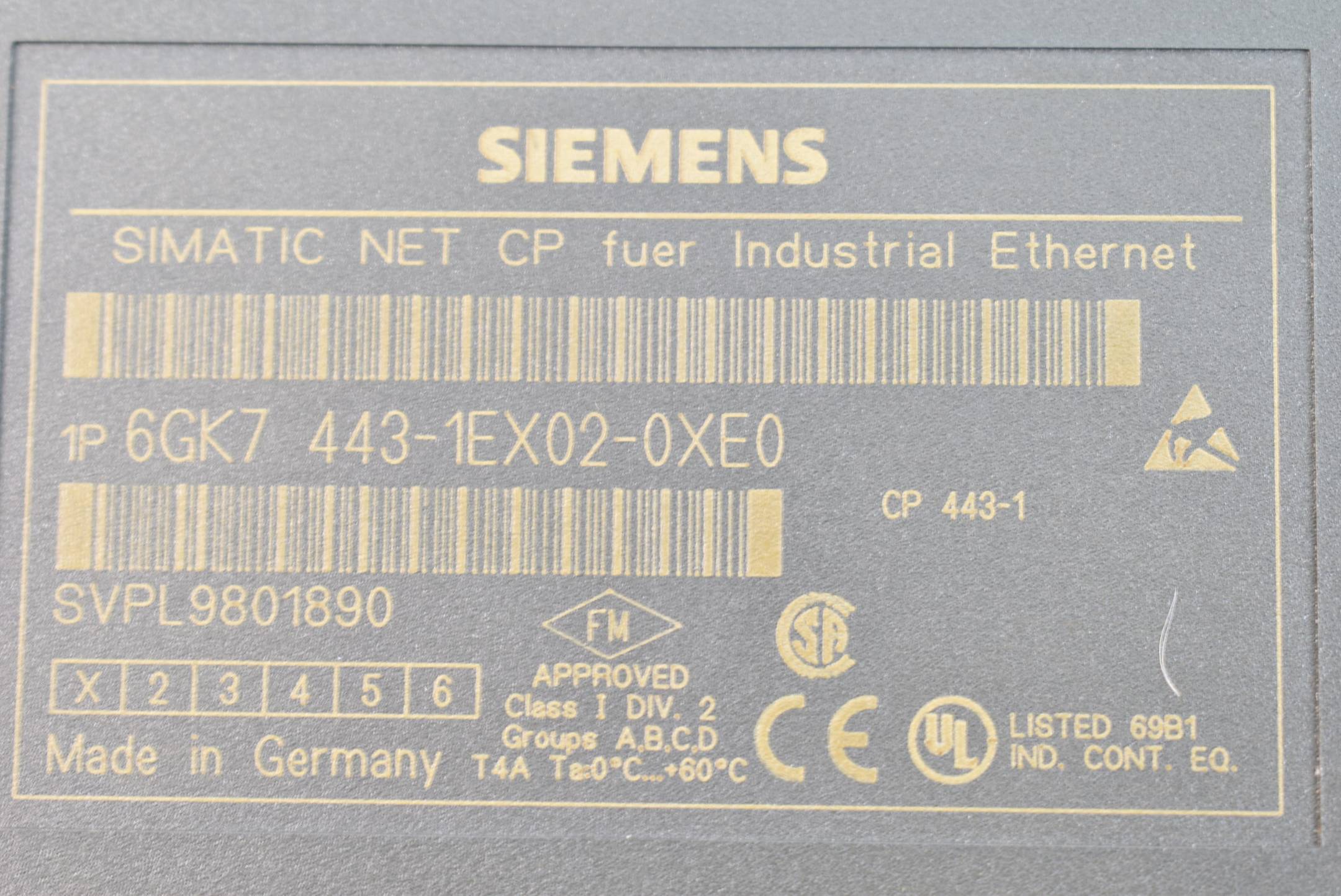 Siemens simatic NET 6GK7 443-1EX02-0XE0 ( 6GK7443-1EX02-0XE0 )