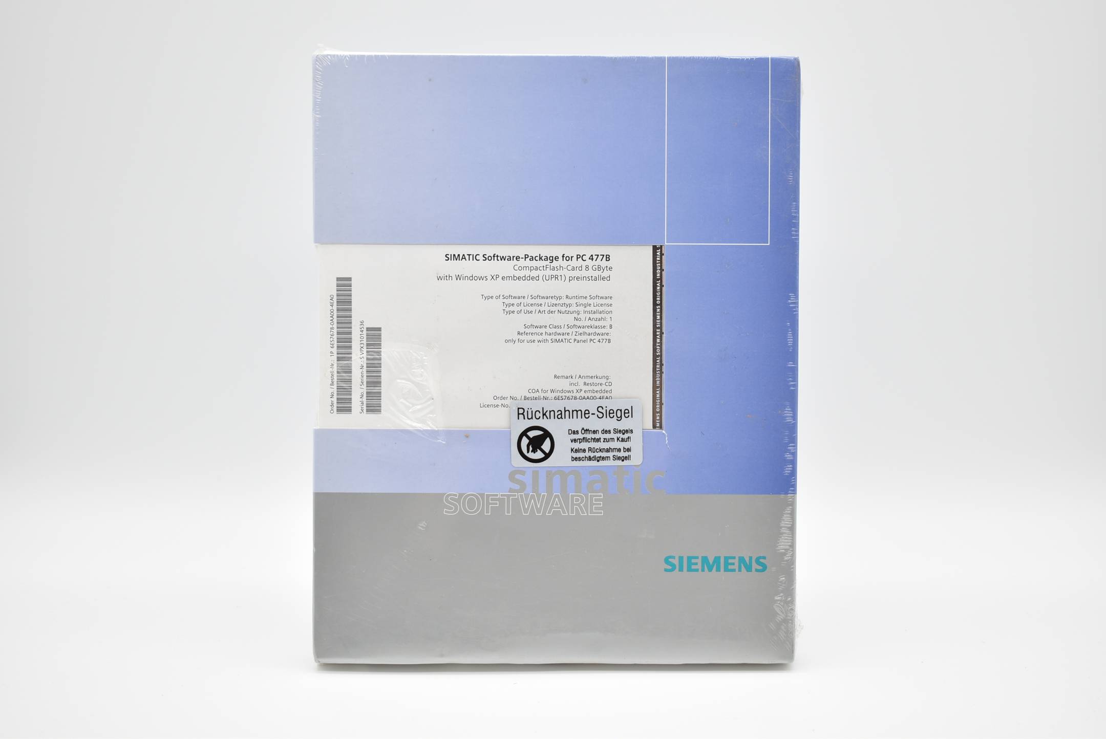 Siemens simatic Software for PC 477B CompactFlash-Card 6ES7678-0AA00-4EA0