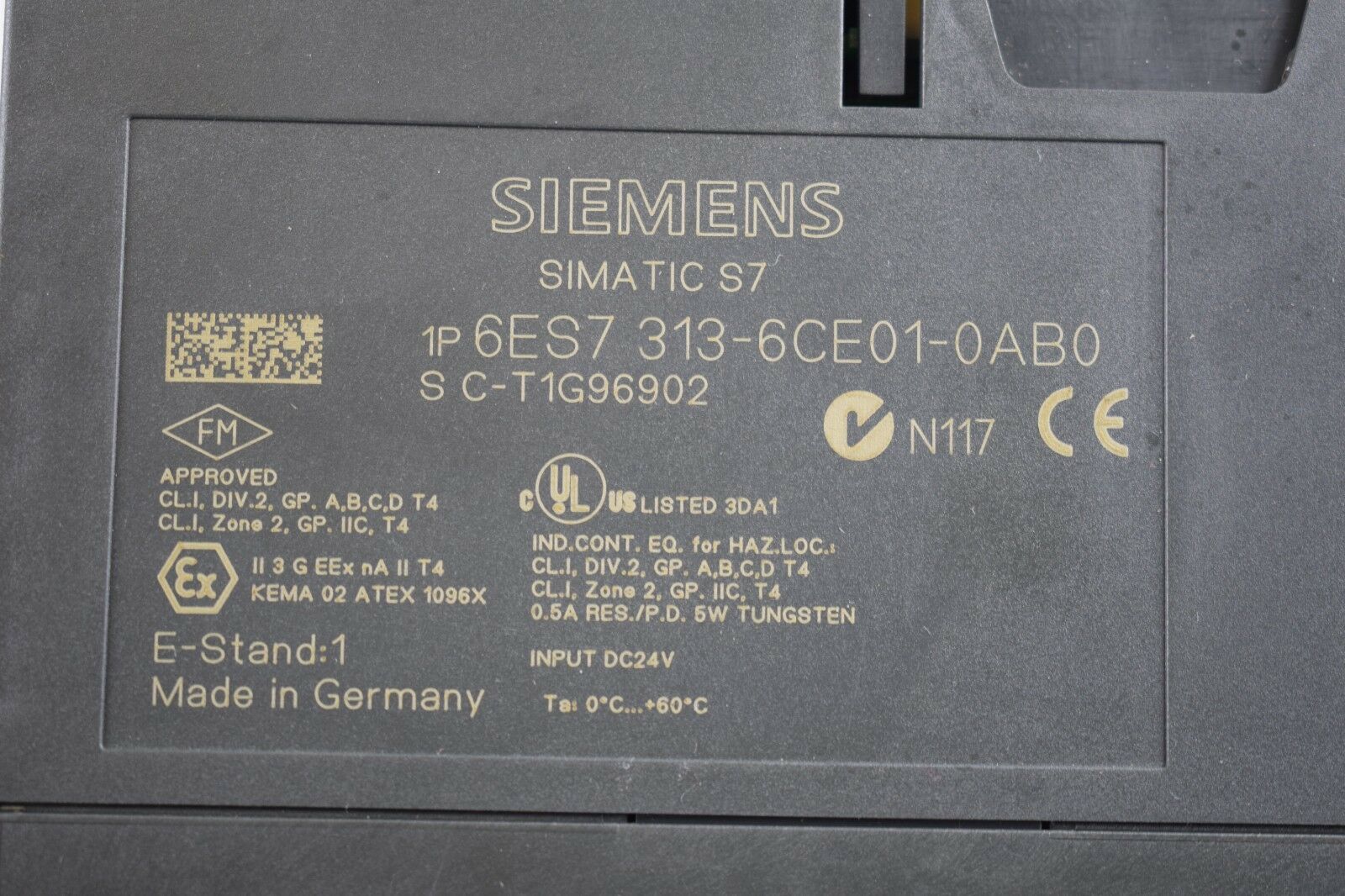 Siemens simatic S7 6ES7 313-6CE01-0AB0 ( 6ES7313-6CE01-0AB0 ) E1