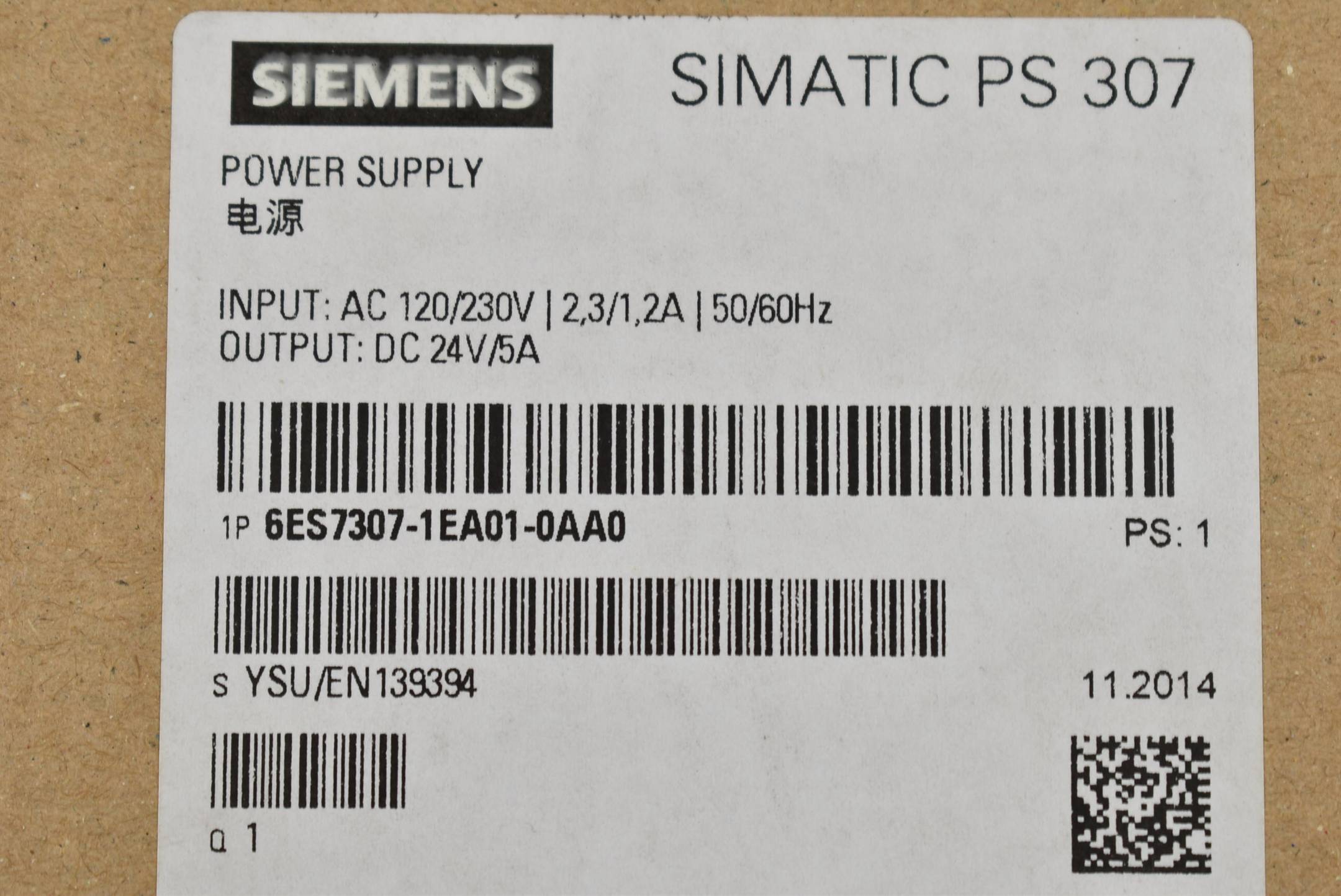 Siemens simatic S7-300 6ES7 307-1EA01-0AA0 ( 6ES7307-1EA01-0AA0 ) E1