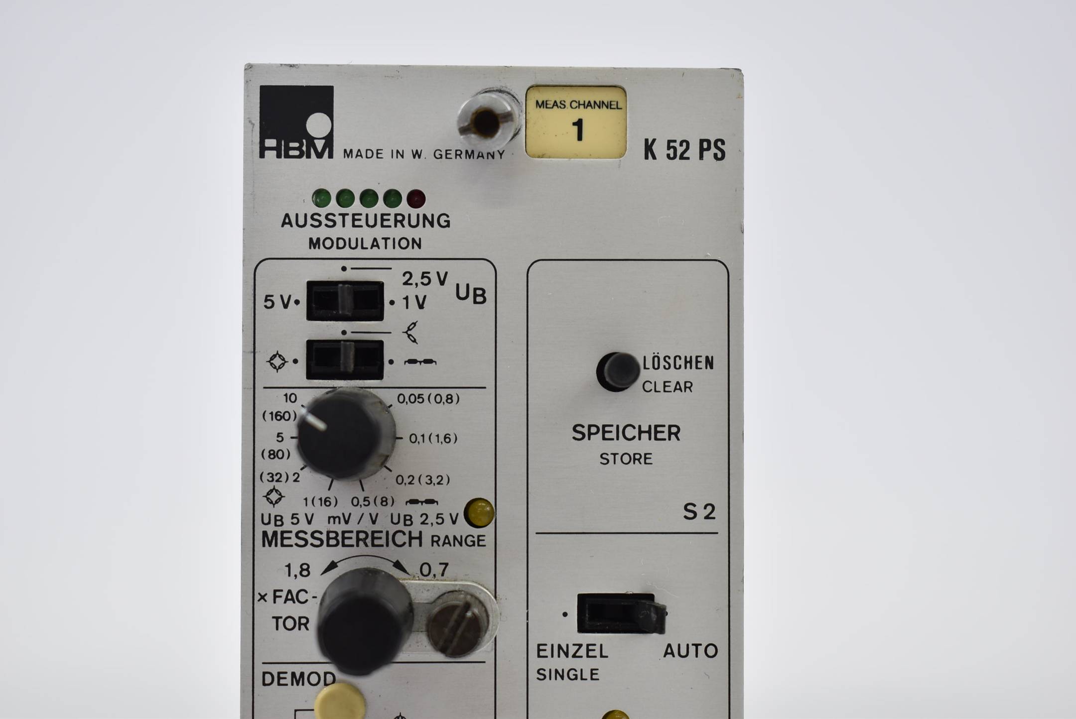 HBM Messtechnik Aussteuerung Modulation K 52 PS