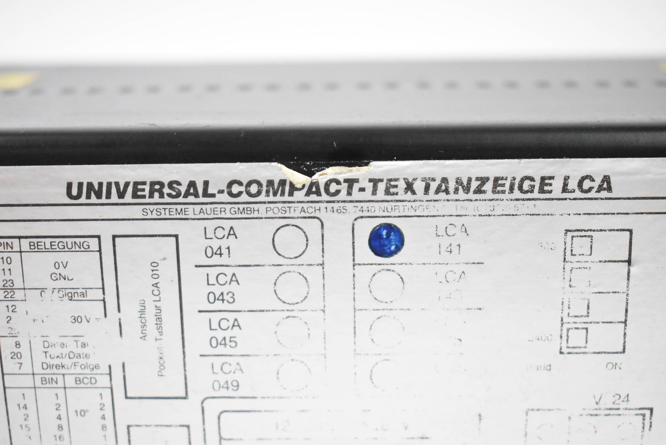 Systeme Lauer Universal-Compact-Textanzeige LCA 141