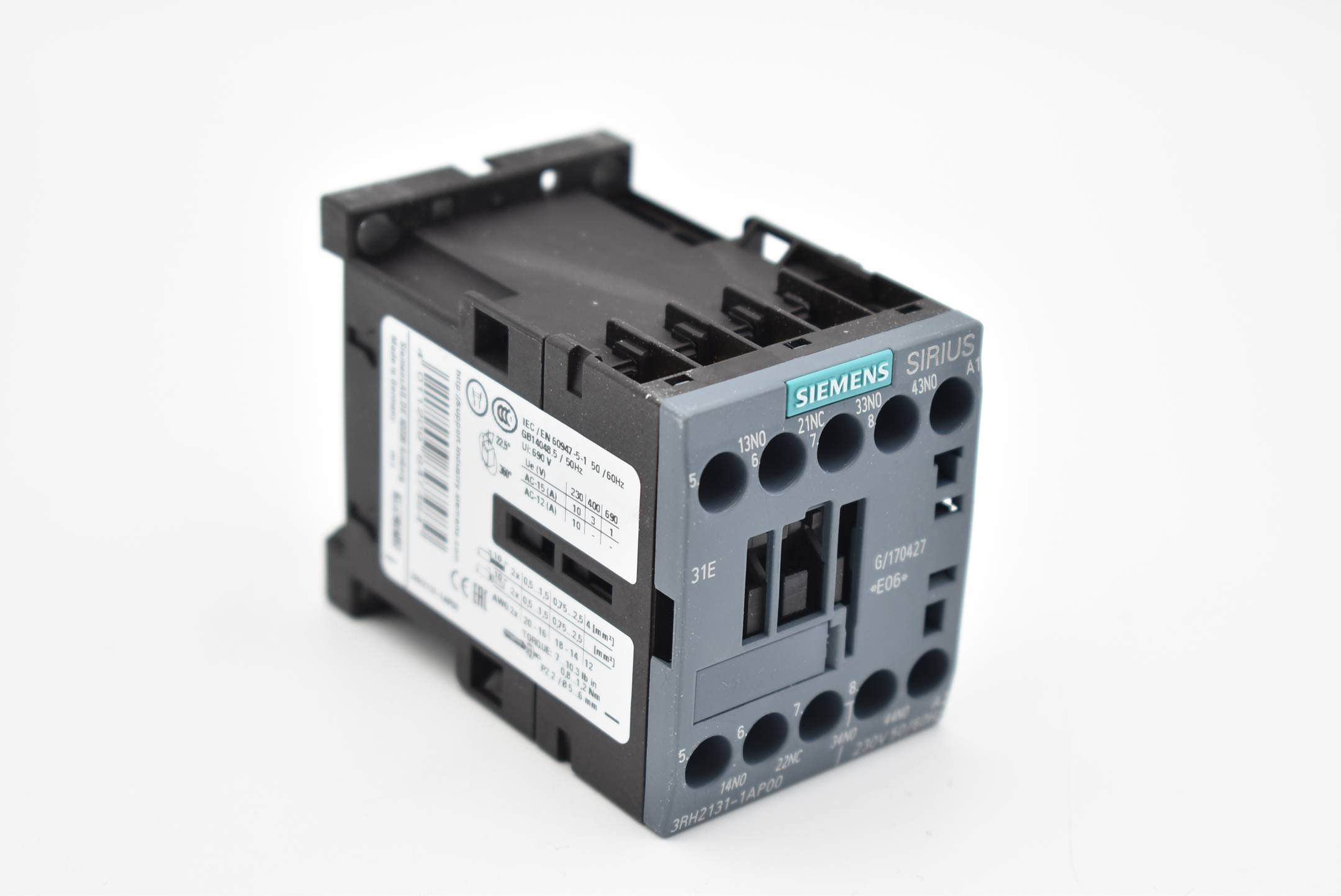 Siemens Sirius Hilfsschütz 3RH2131-1AP00 ( 3RH 2131-1AP00 ) E6