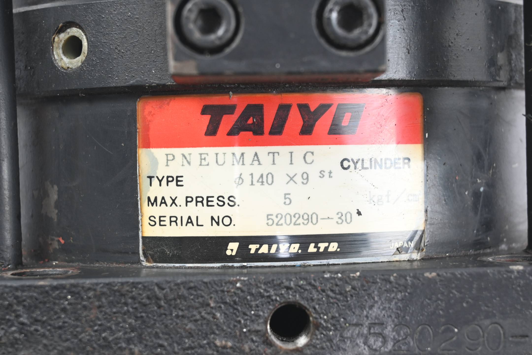Parker Taiyo Pneumatik Zylinder ∅140 X9 st ( ∅140X9st )
