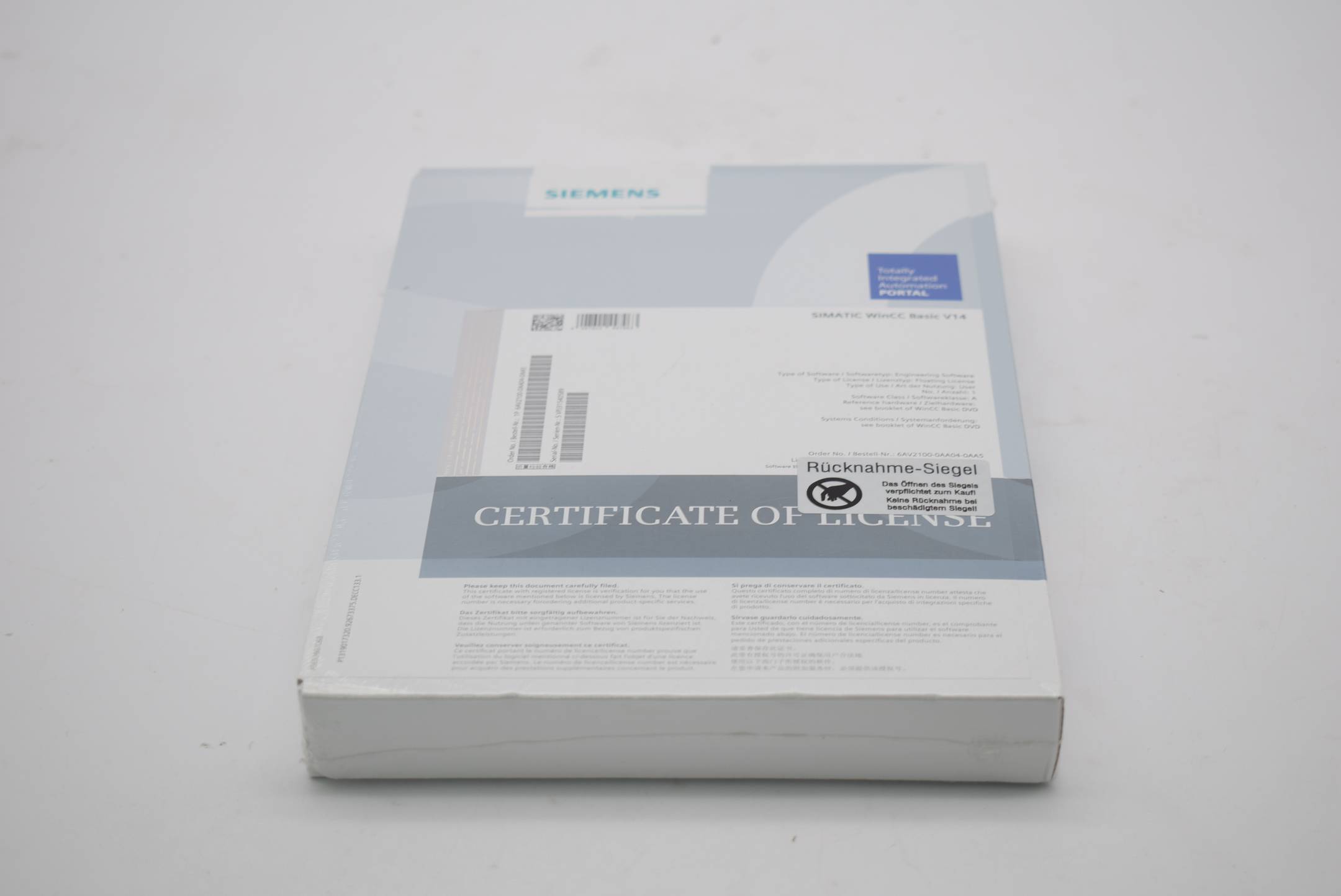 Siemens simatic WinCC Basic 6AV2100-0AA04-0AA5 ( 6AV2 100-0AA04-0AA5 ) V14