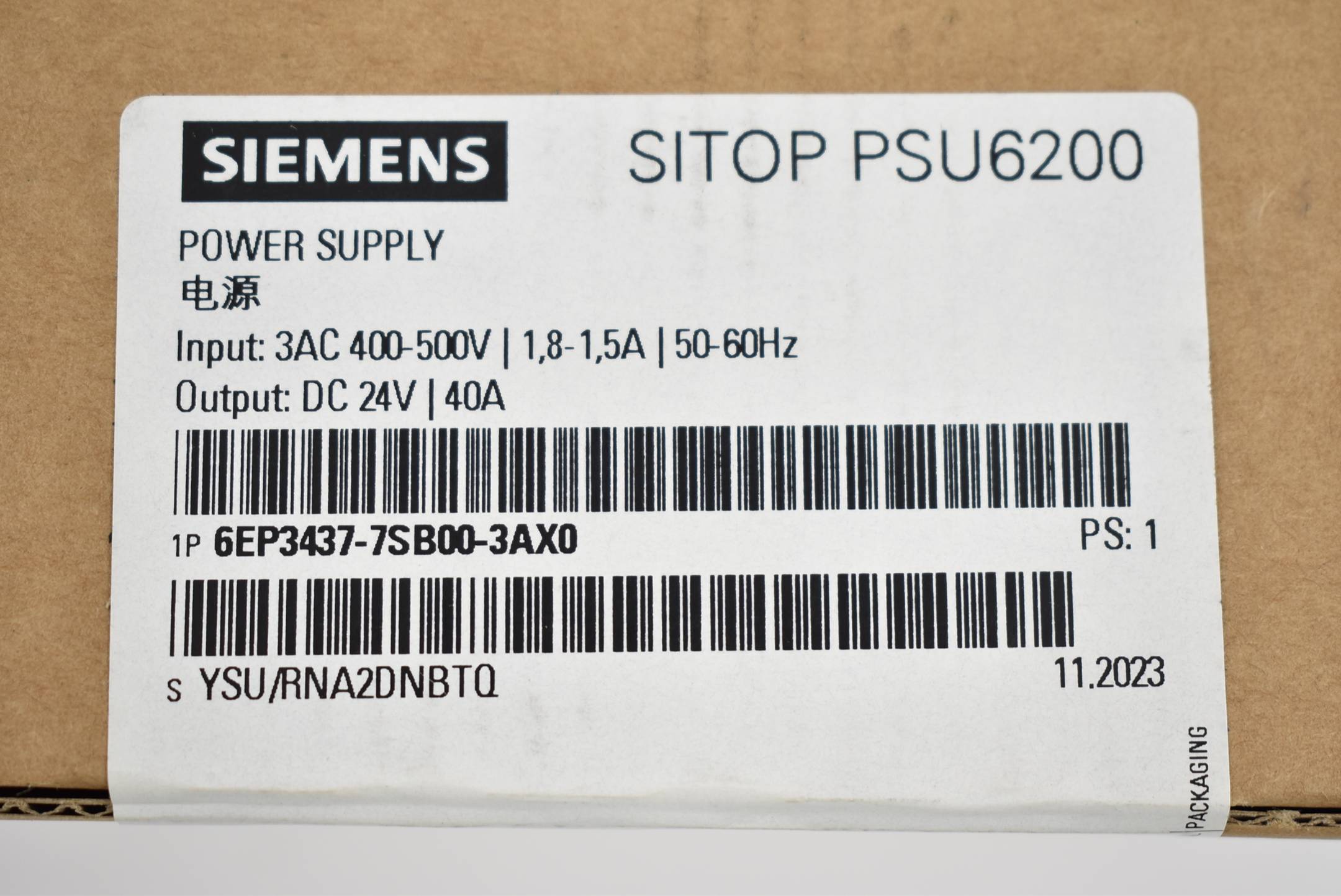 Siemens Sitop PSU6200 Stromversorgung 6EP3437-7SB00-3AX0 ( 6EP3 437-7SB00-3AX0 )
