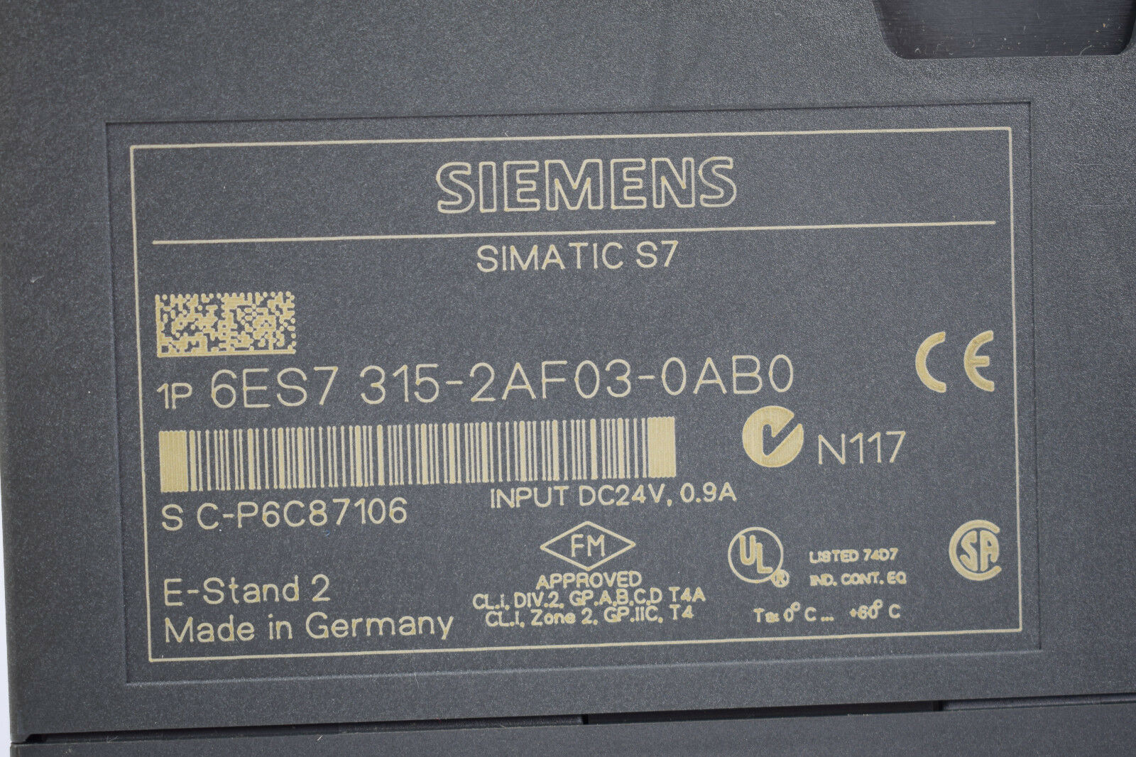 Siemens simatic S7 6ES7 315-2AF03-0AB0 ( 6ES7315-2AF03-0AB0 ) E2
