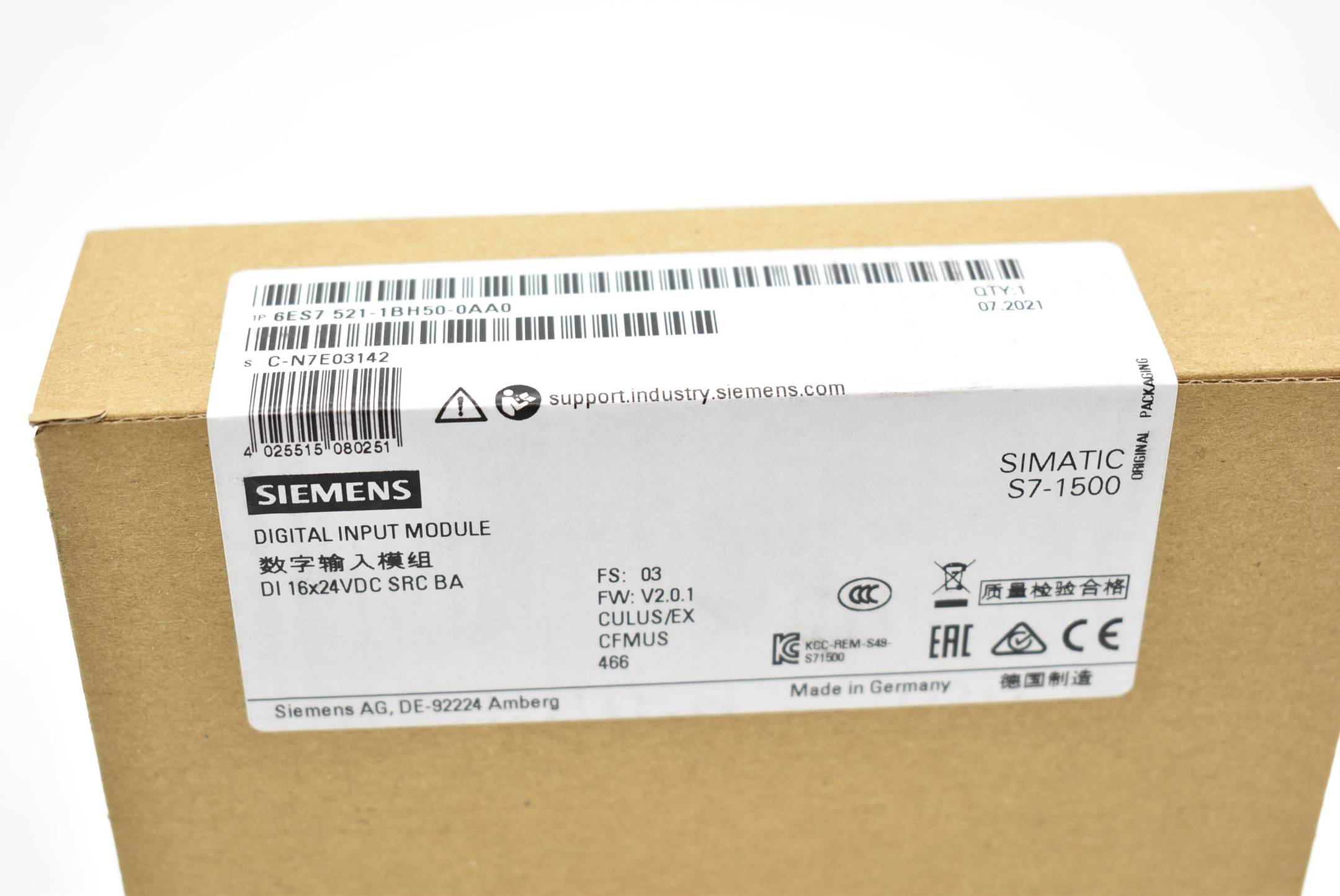 Siemens simatic S7-1500 6ES7 521-1BH50-0AA0 ( 6ES7521-1BH50-0AA0 ) FS3